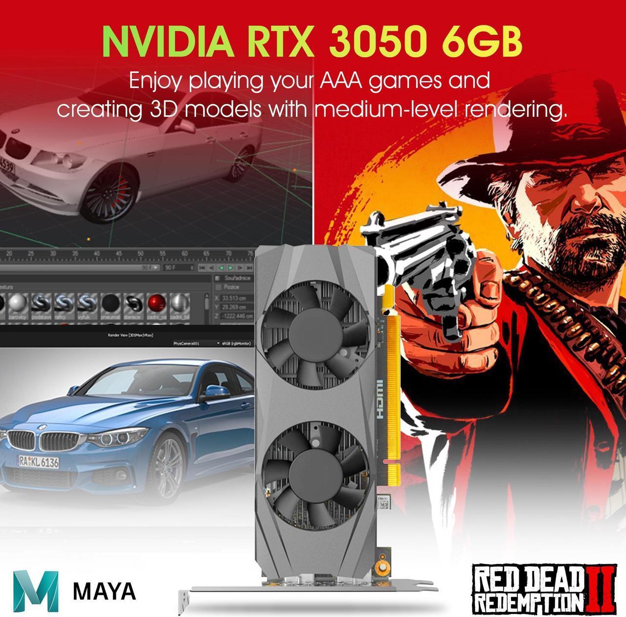 (NEED GONE) Sleeper Build Gaming PC RTX 3050 1TB SSD 32GB Ram i5-8500 Windows 11