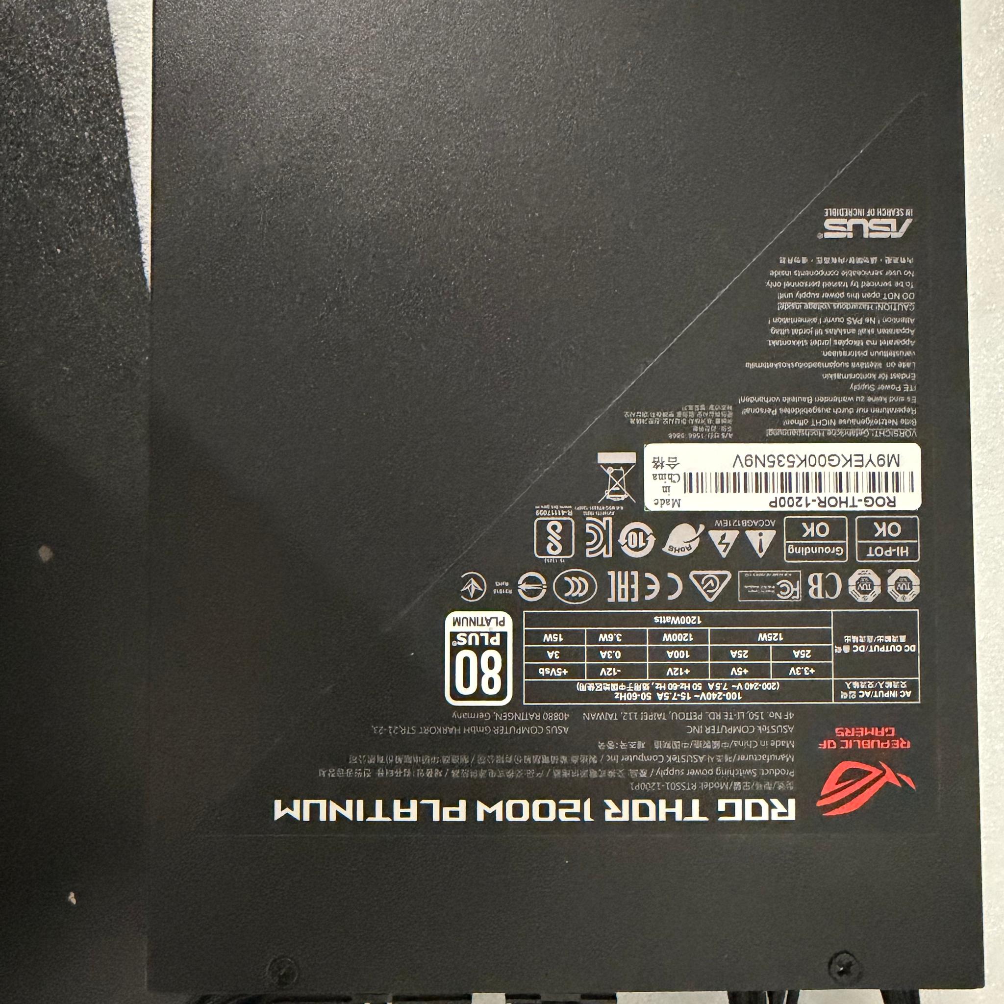 ASUS ROG THOR 1200W Platinum Free Shipping