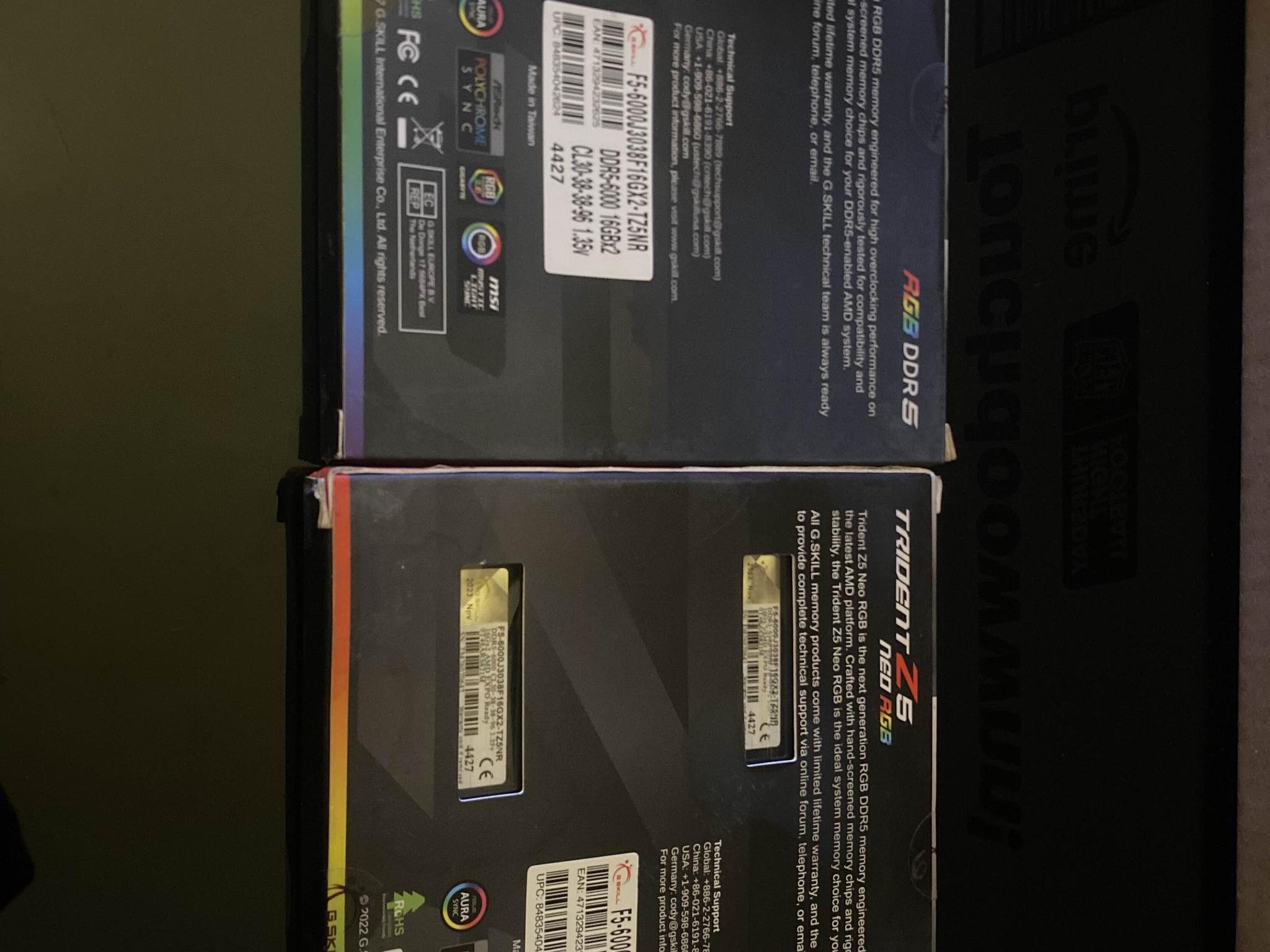 DDR5 64GB 6000MTS NEO G.SKILL TRIDENT Z5 RGB (4x16)