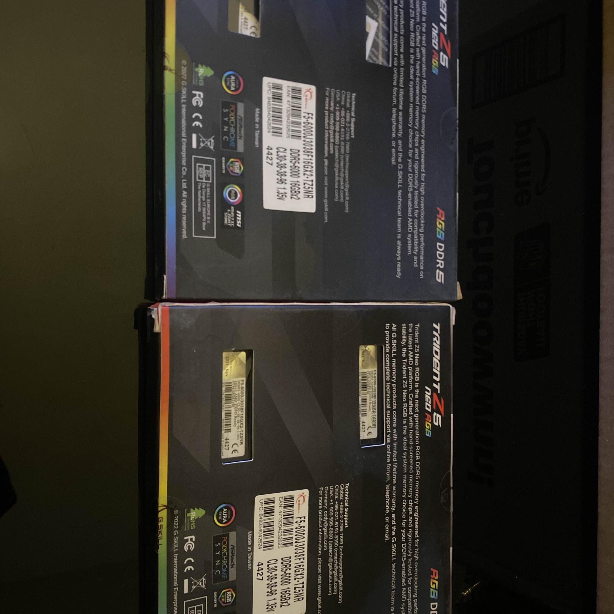 DDR5 64GB 6000MTS NEO G.SKILL TRIDENT Z5 RGB (4x16)