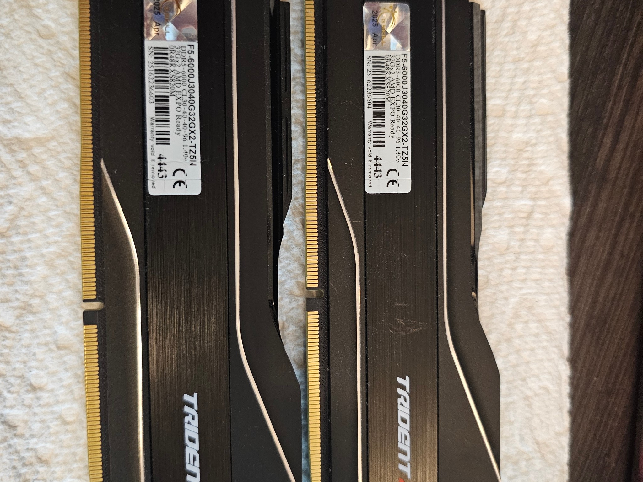 Gskill DDr5 6000mhz cl30 Hynix M die 64gb