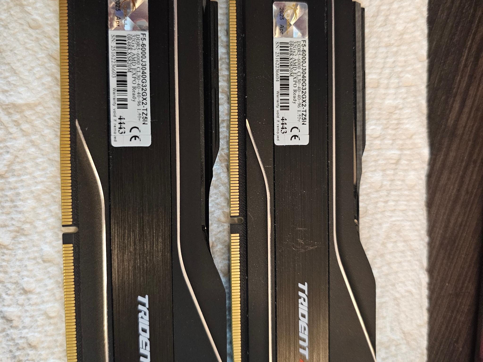 Gskill DDr5 6000mhz cl30 Hynix M die 64gb