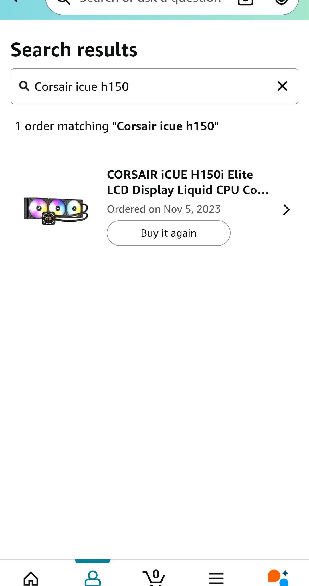 CORSAIR iCUE H150i Elite LCD Liquid CPU Cooler