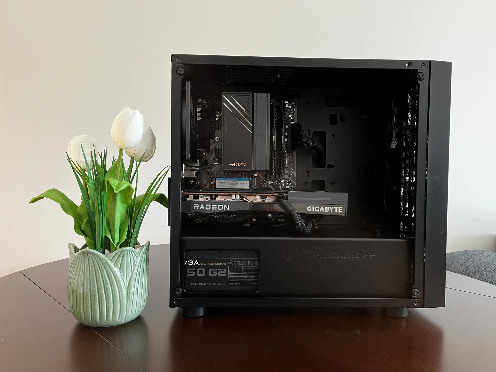 STEALTH BLACK VALUE GAMING PC! AMD RX 6600 + AMD RYZEN 5 1600X, WiFi Enabled