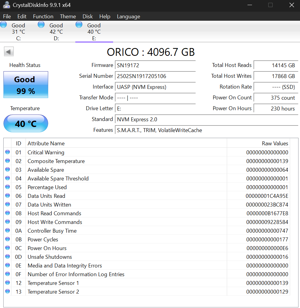 Orico O7000 4TB M.2 PCIe 4.0 NVMe SSD