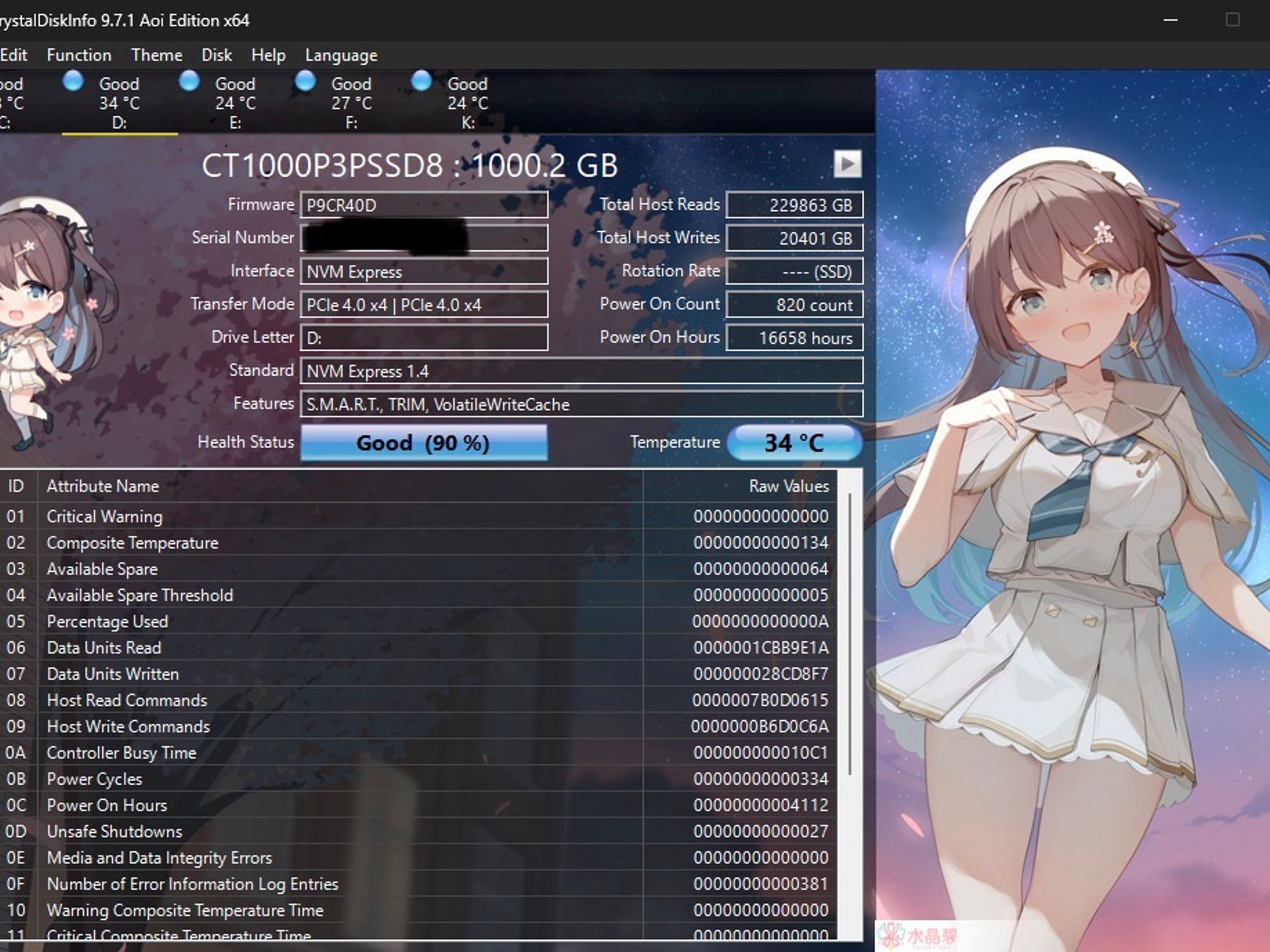 Crucial P3 Plus 1TB nvme drive