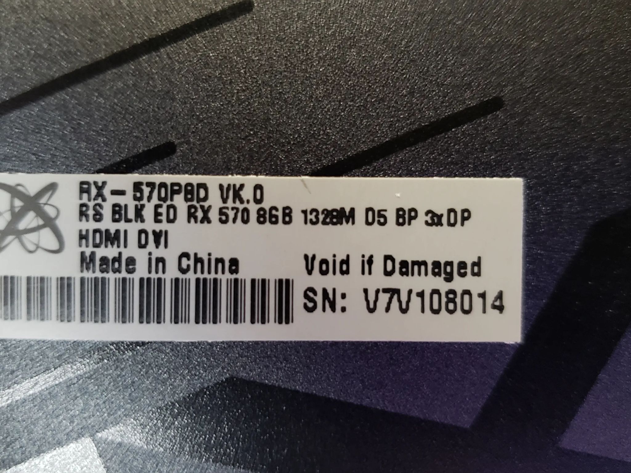 XFX RX 570 graphics card 8gb mem