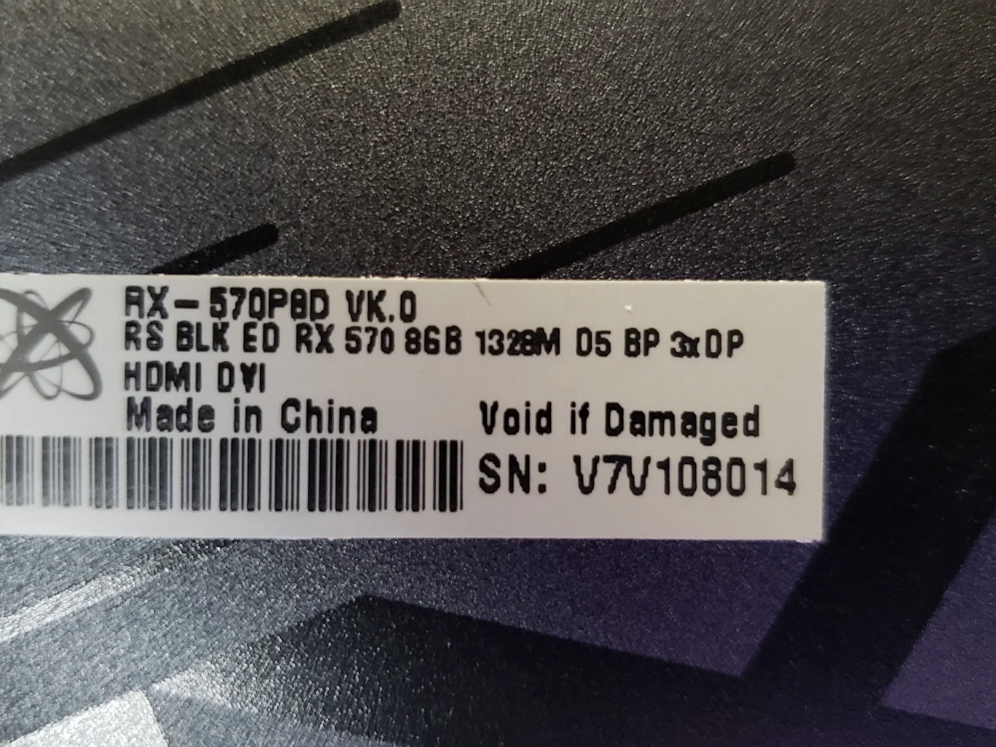 XFX RX 570 graphics card 8gb mem
