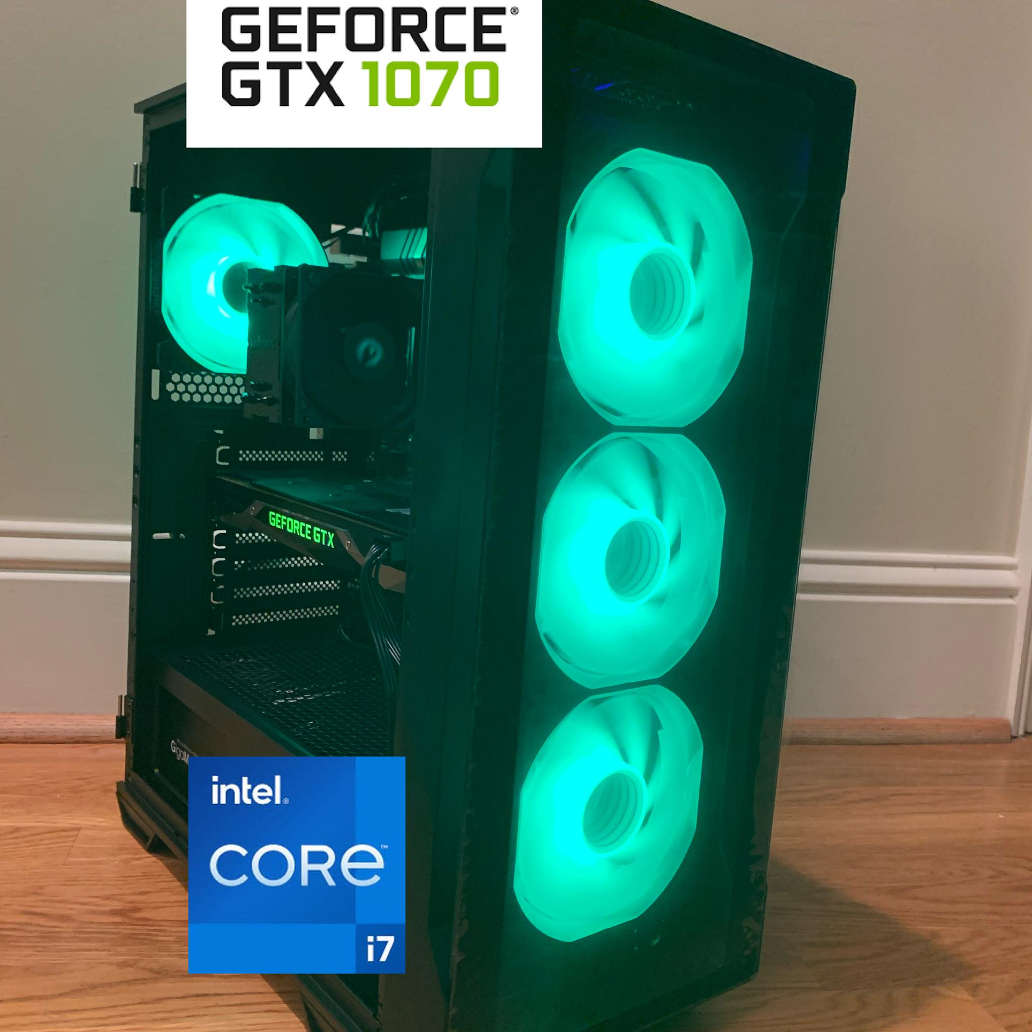 NVIDIA GTX 1070 i7 6700K CUSTOM RGB GAMING PC 16GB RAM 512GB SSD WINDOWS 10 INSTALLED