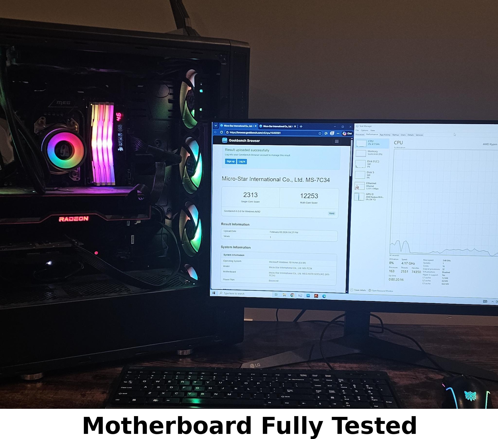 MSI MEG X570 Godlike MS-7C34 AM4 DDR4 Motherboard - Ready to Ship