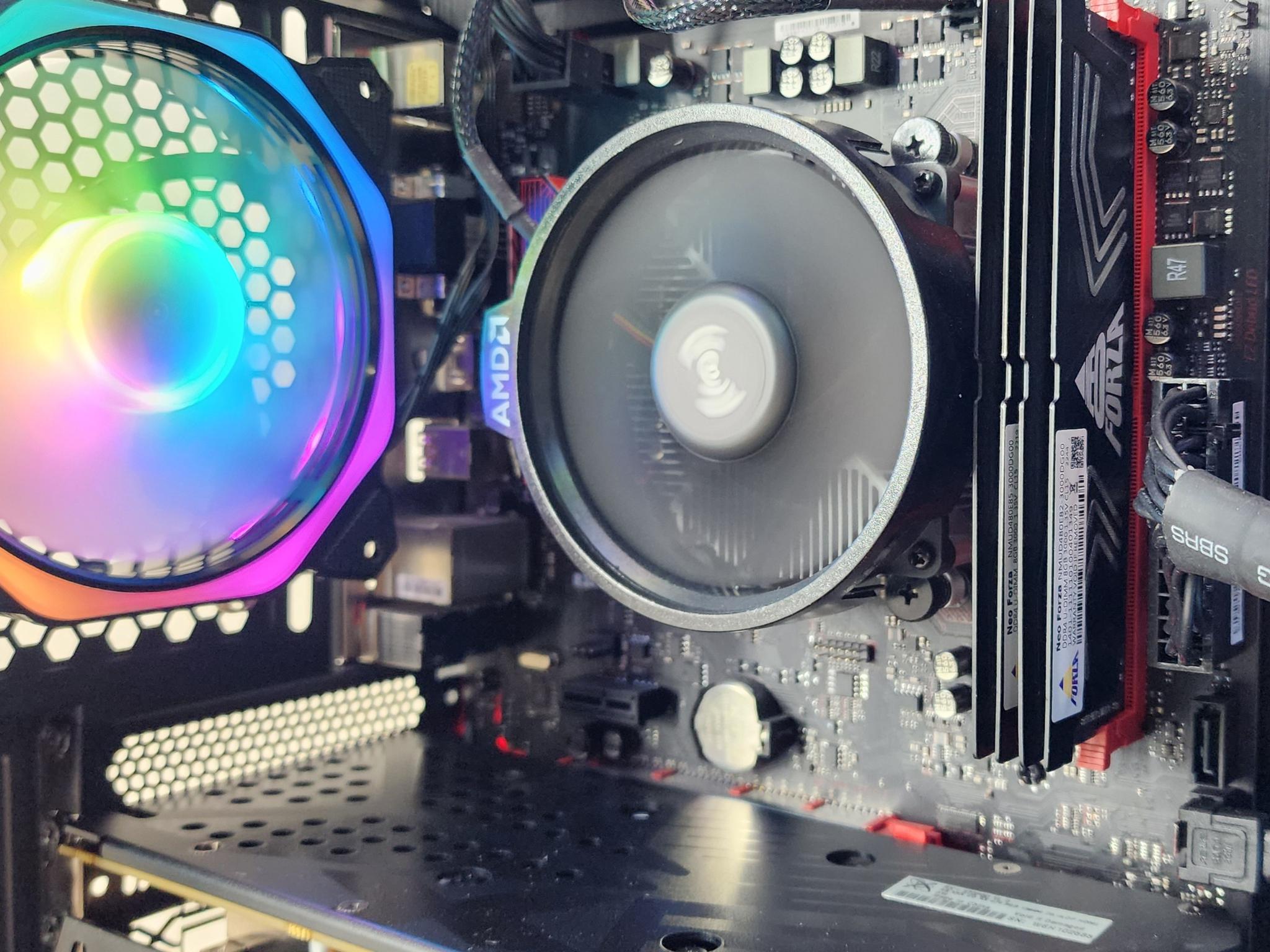 Gaming PC Ryzen 5 2600 16GB RAM 256GB SSD+1TB HDD RX 570 8GB Windows 11 Computer