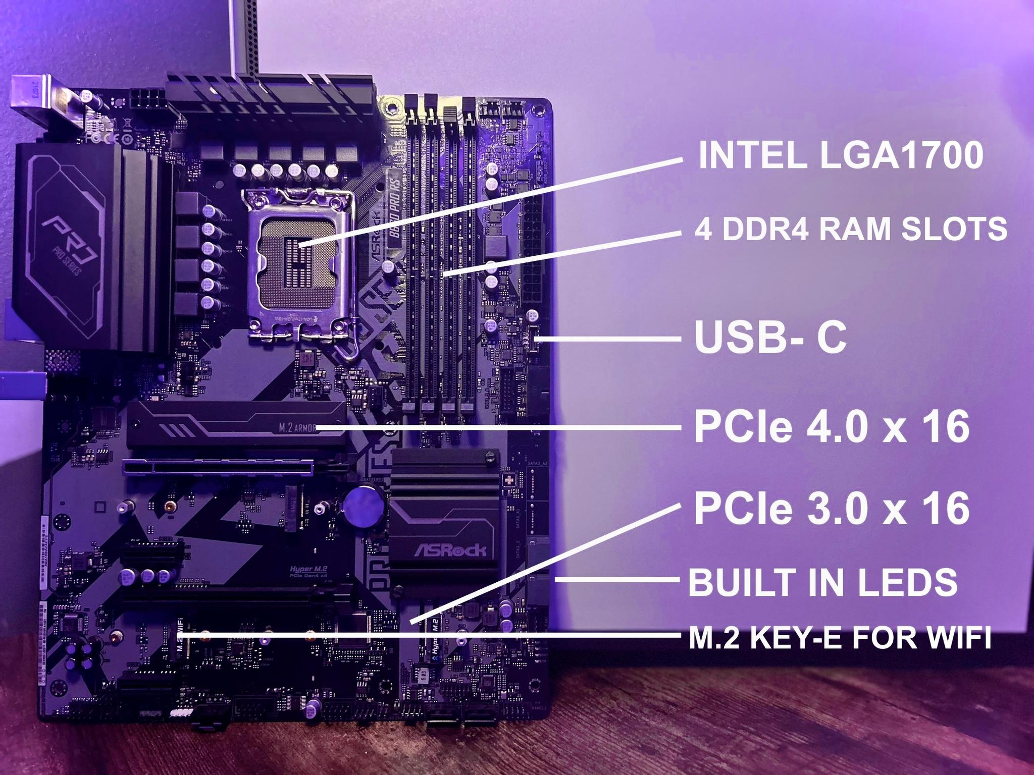 INTEL ATX MOTHERBOARD | ASROCK B660 PRO RS | INTEL B660 SERIES | LGA170 COMPATIBLE |