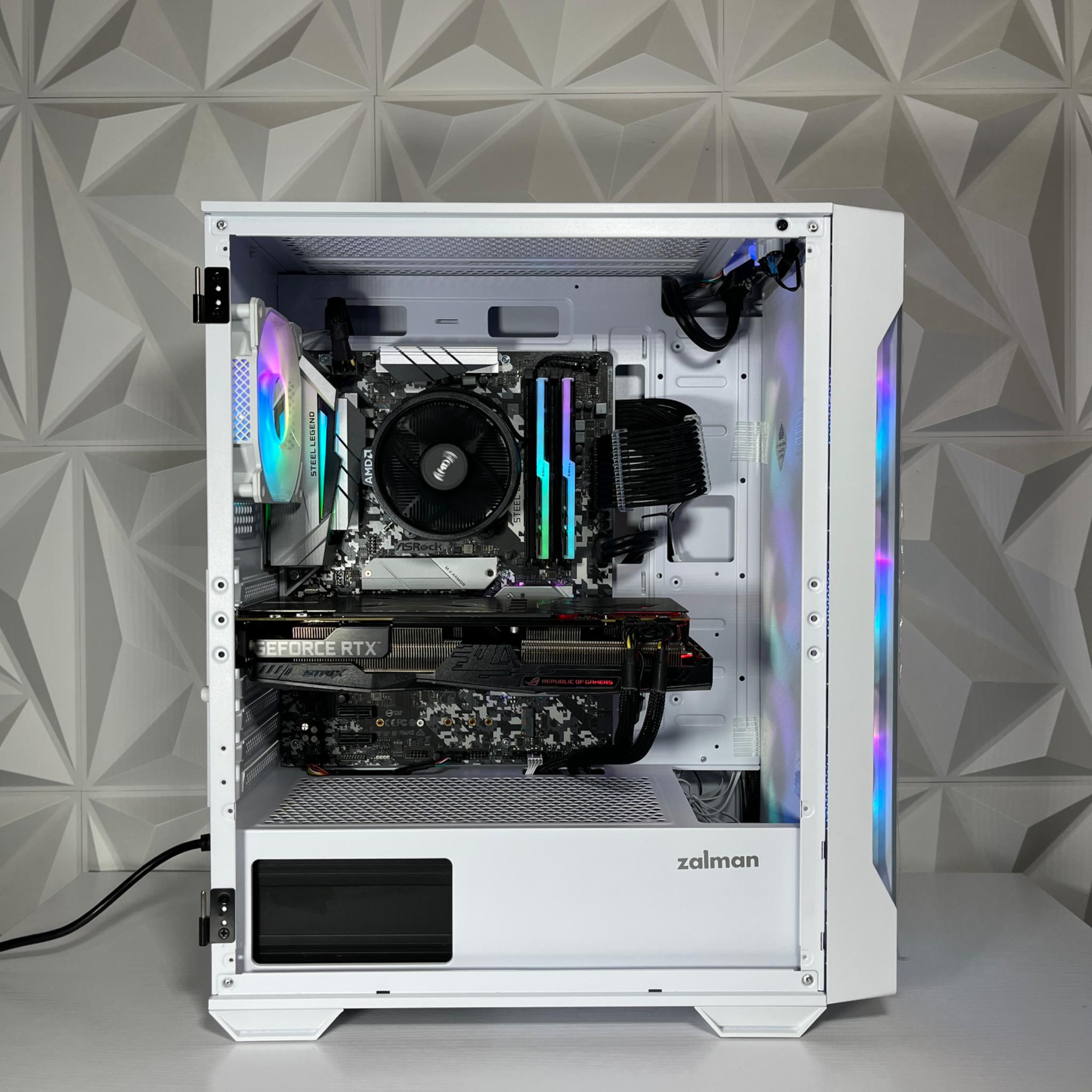 RTX 2060 6GB, Ryzen 7 2700X, 16GB RAM | White RGB Gaming Computer/PC