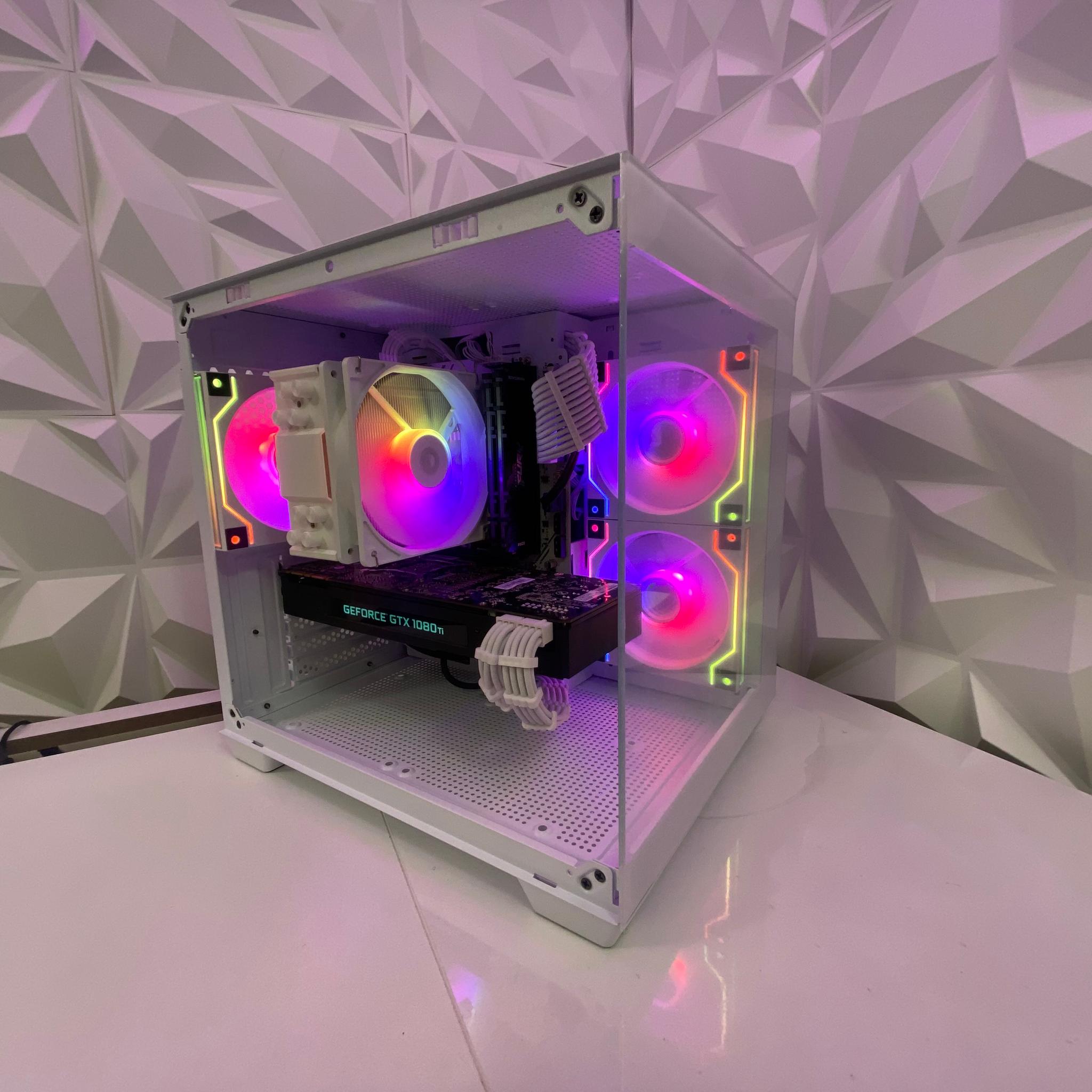 🎅🎅 White Elite Build – Ryzen 5 3600 + GTX 1080 Ti 11GB | 1080p/1440p High FPS Ready