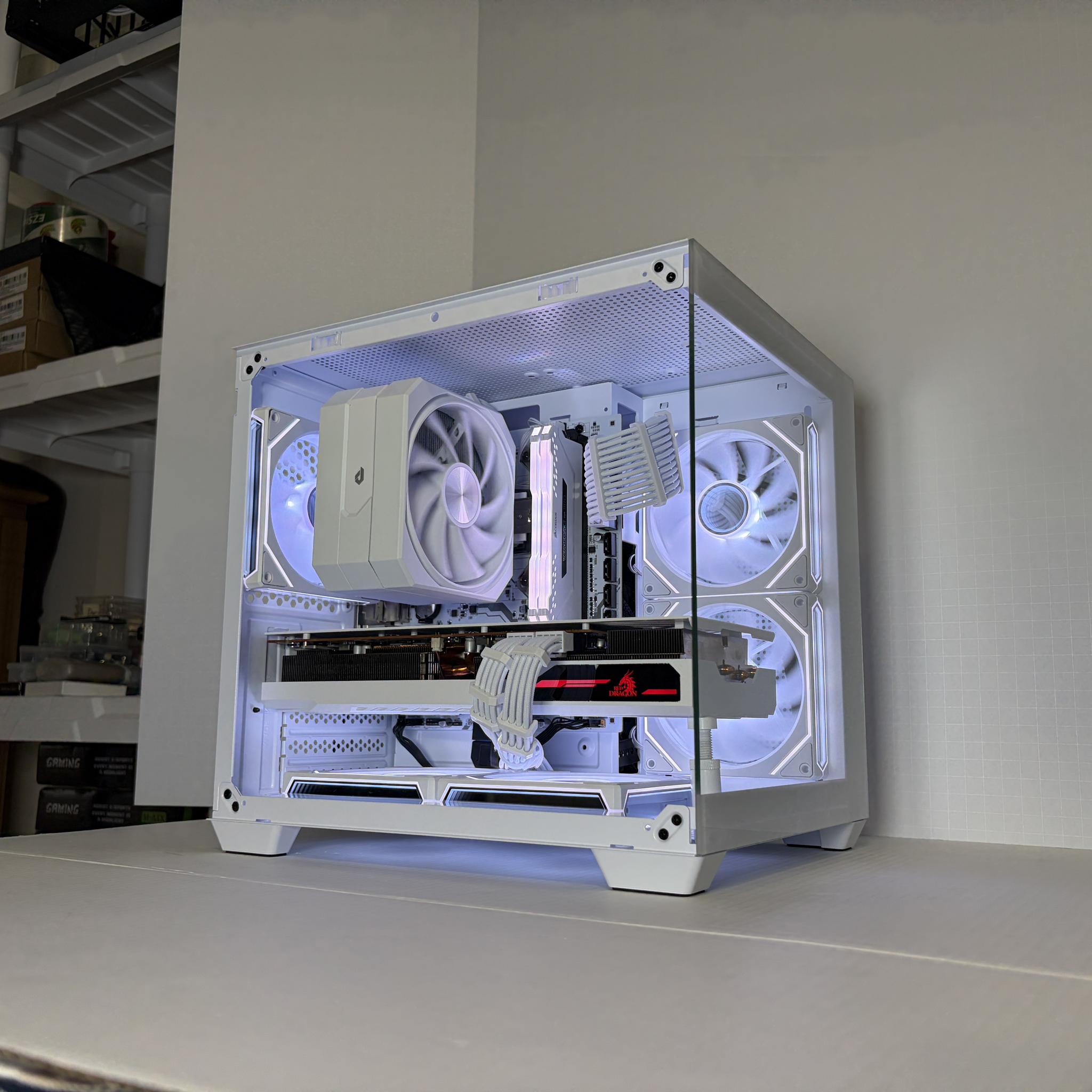 🔥 RX 6800 + Ryzen 5 5600 – White Gaming PC – 1440p Ultra Monster | 1TB NVMe | 16GB RAM