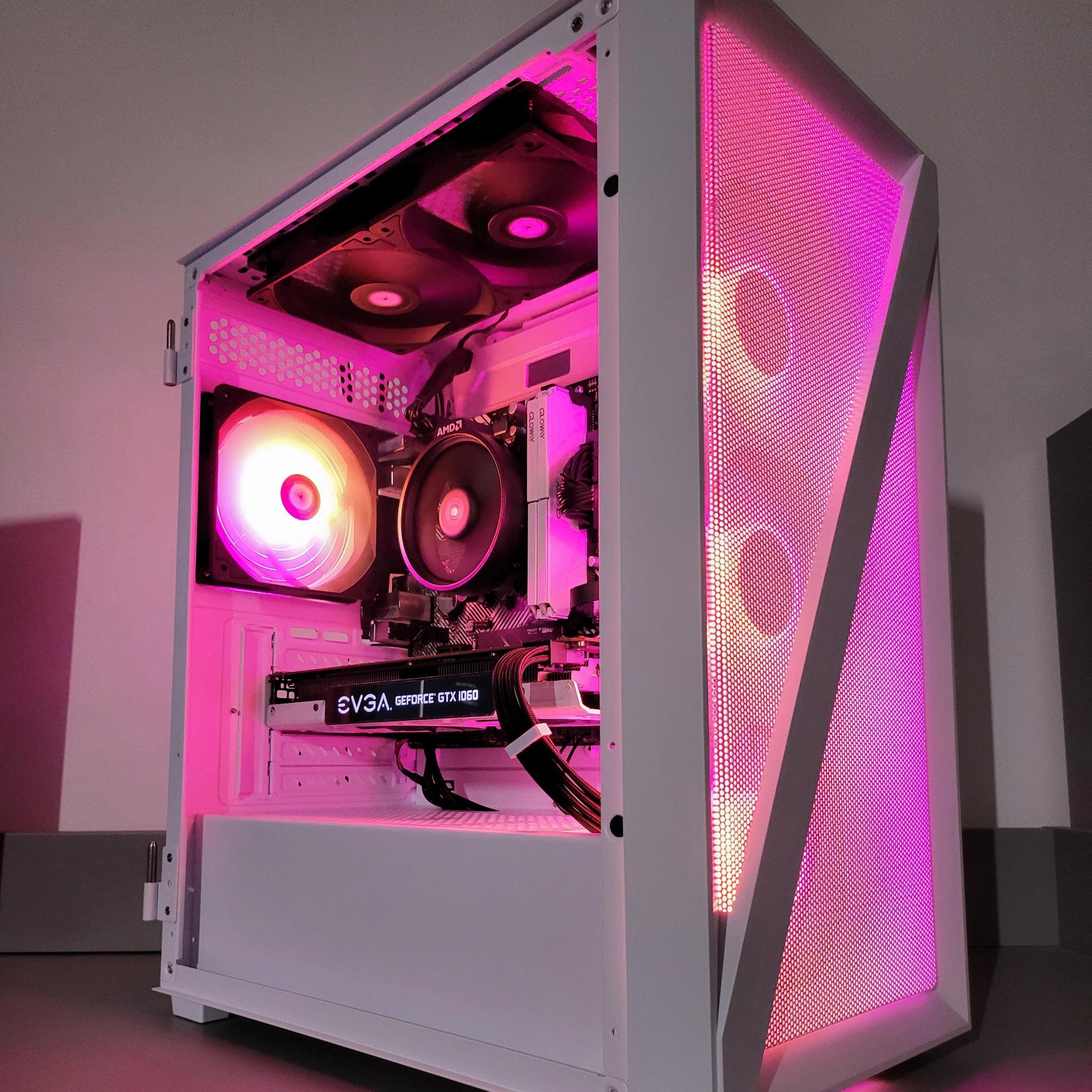 Black & White Gaming PC! Ryzen 5 | GTX 1060 6GB | 16GB | 512GB | Wi-Fi + BT
