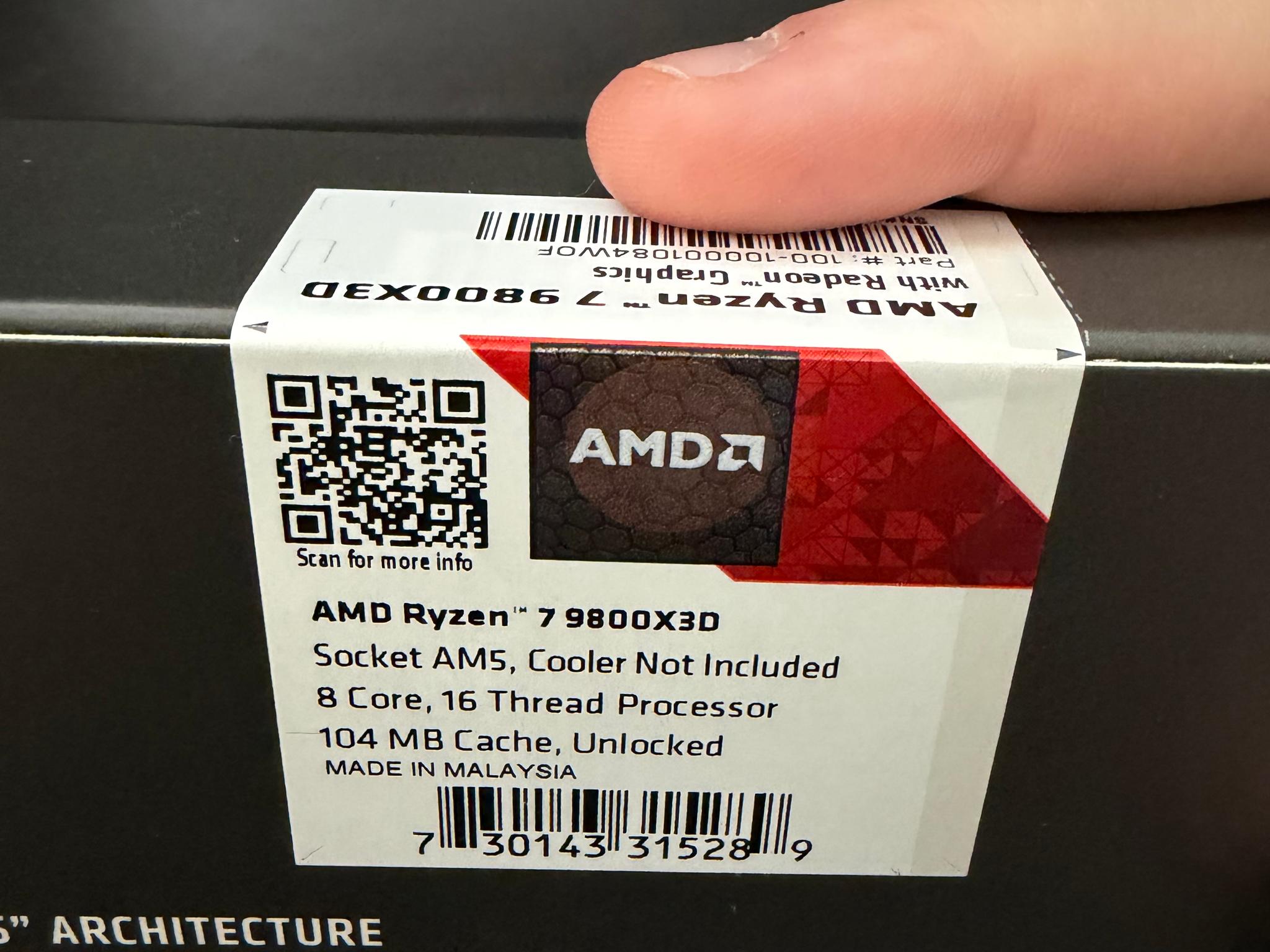 AMD Ryzen 7 9800X3D 8-Core, 16-Thread Desktop Processor
