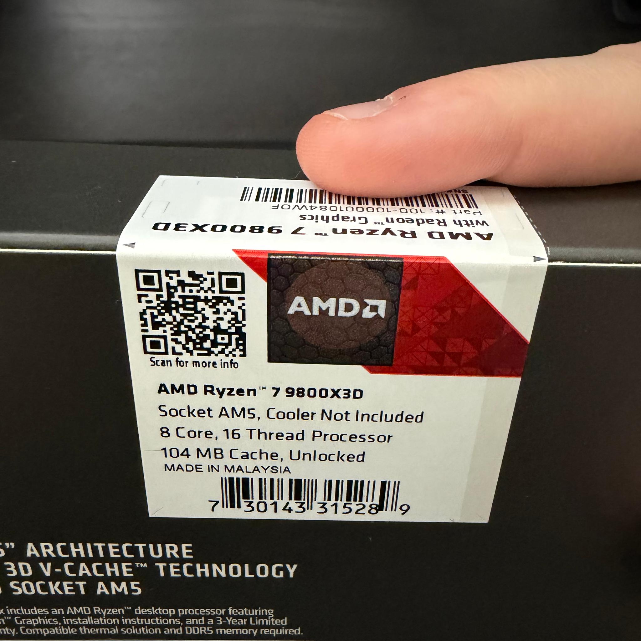 AMD Ryzen 7 9800X3D 8-Core, 16-Thread Desktop Processor