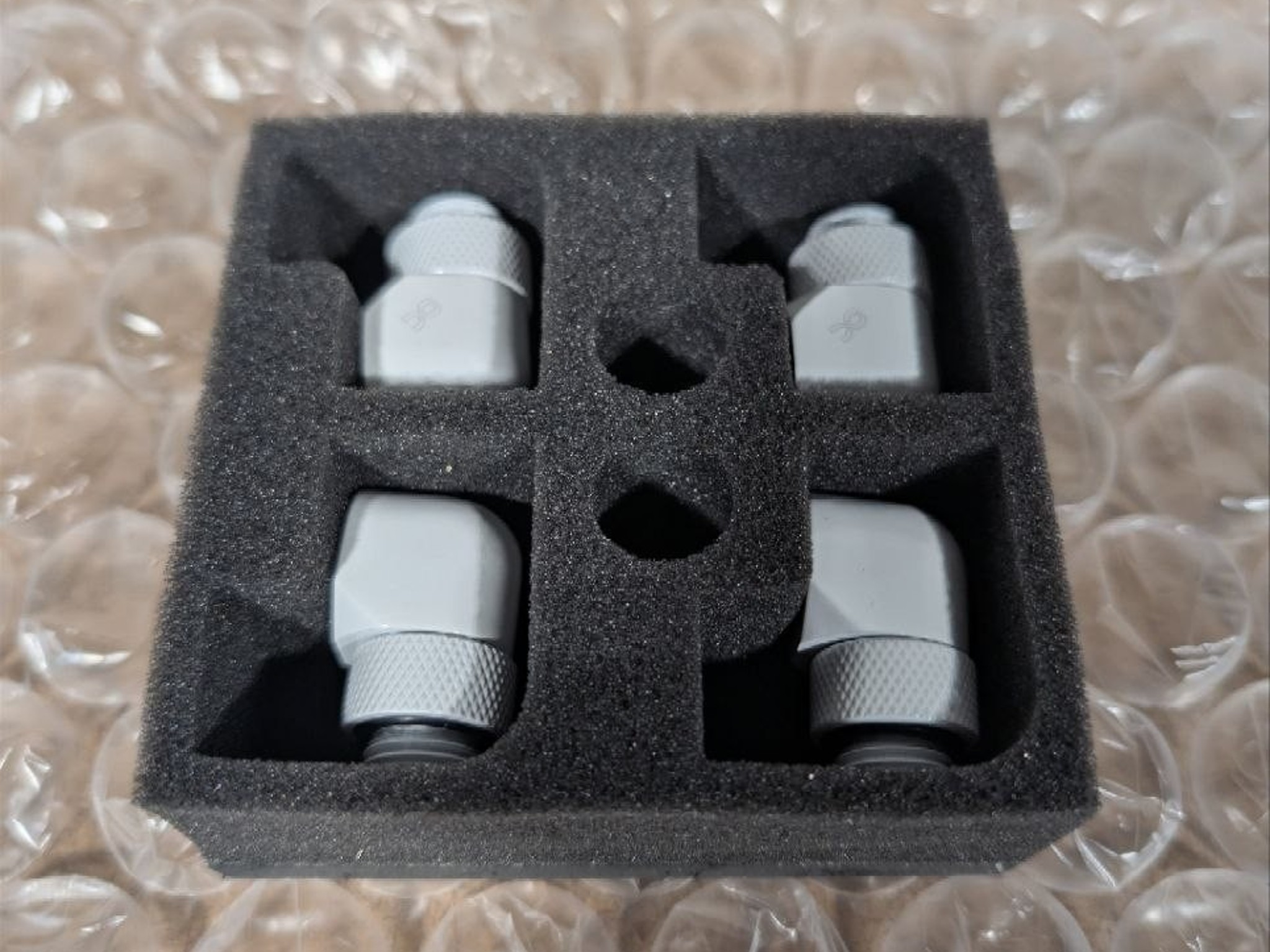Alphacool Eiszapfen L-Connector Rotatable G1/4 AG to G1/4 IG-4pcs Set (17619)