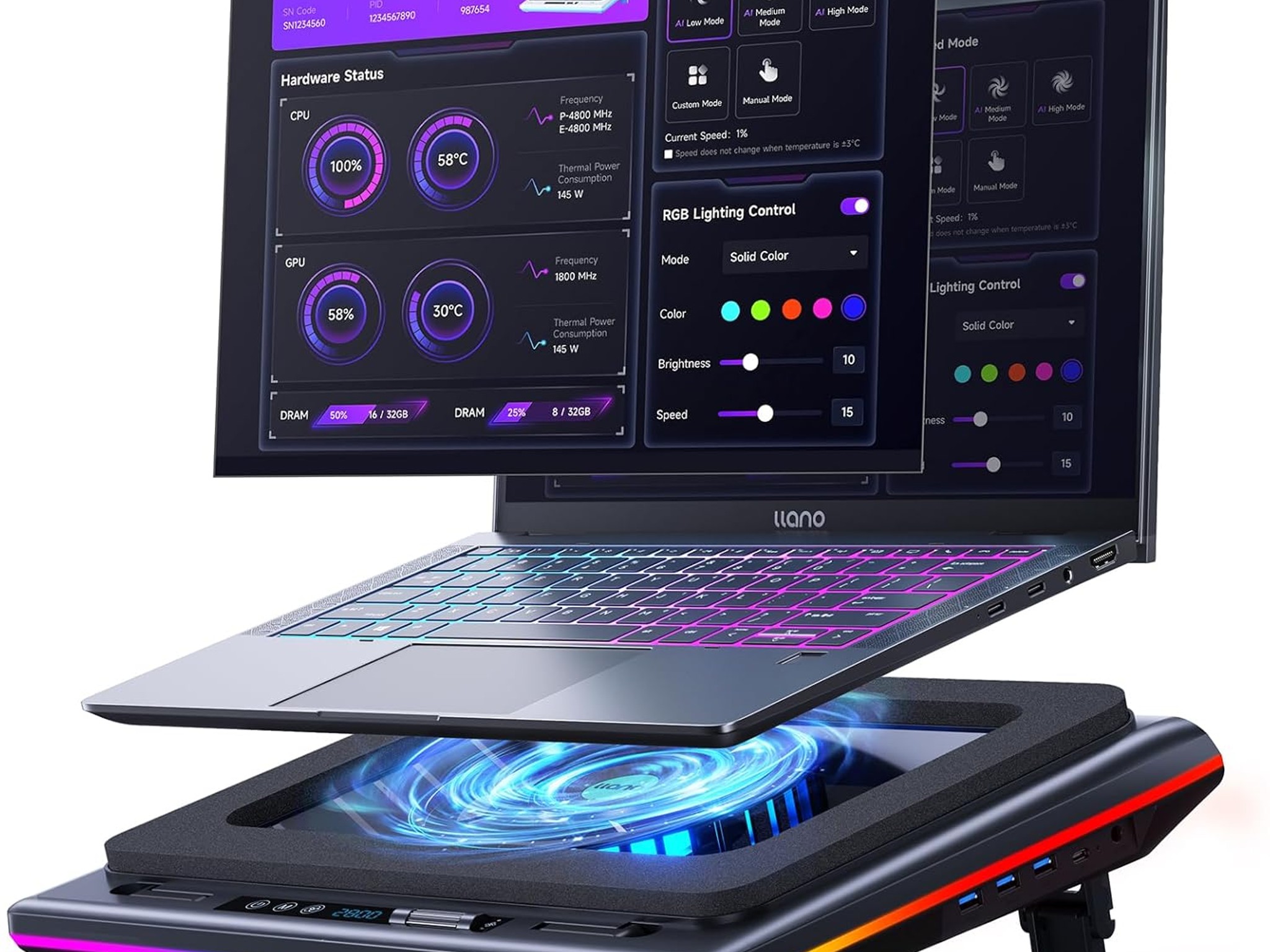 llano V12 Ultra Laptop Cooling Pad