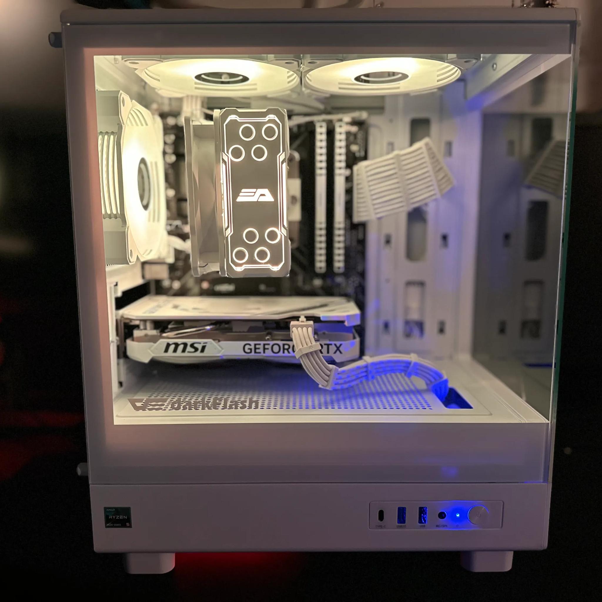 🔥WHITE-OUT🔥RYZEN 5 5600x MSI Ventus RTX 4060 OC Edition 32gb Ram 1TB M.2 SSD🔥 650w Gold R PSU🔥