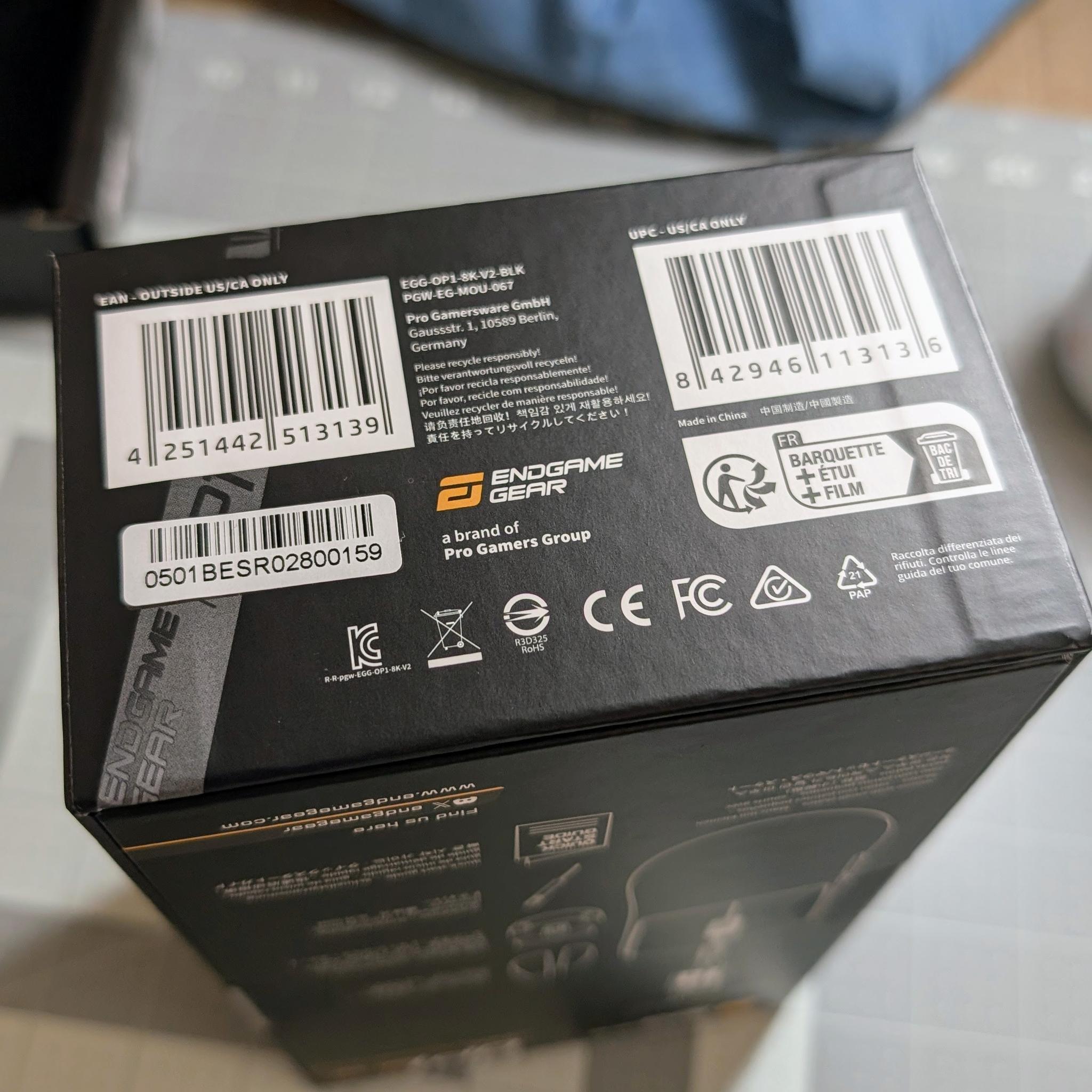 [NEW] Endgame Gear OP1 8k v2 - Black - 8000Hz Polling Rate