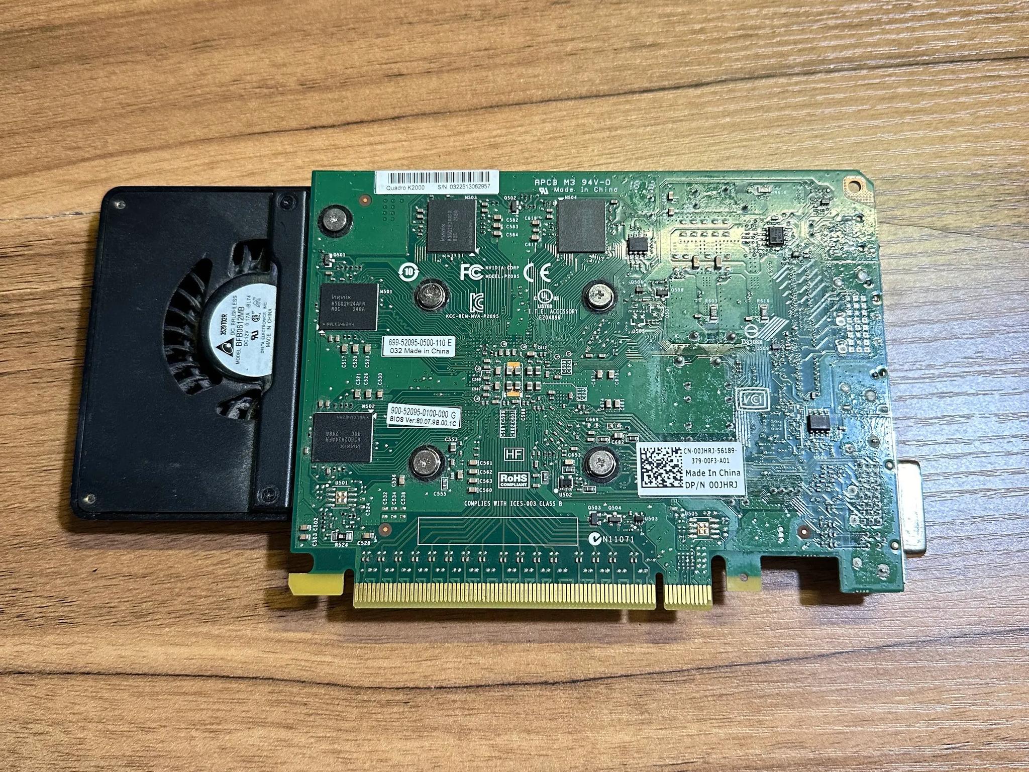 Nvidia Quadro K2000 2GB GDDR5 Graphics Card 2x DisplayPort, 1x DVI (MISSING BRACKET)