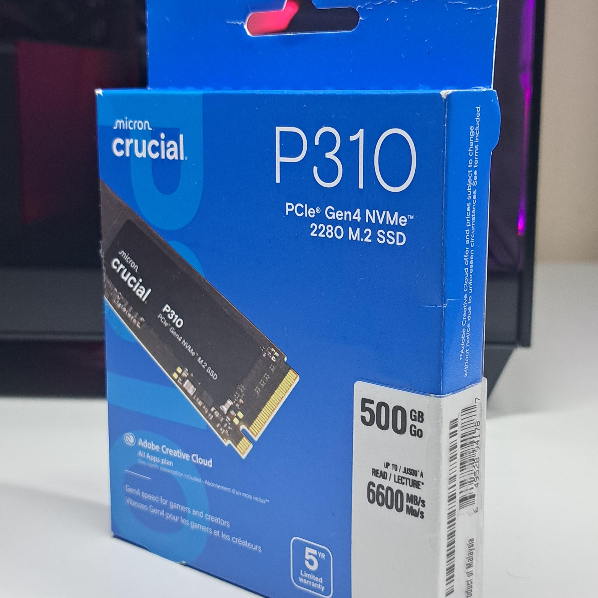 Crucial Gen4 500GB NVMe | 6600 Mb/s | FREE 🚚