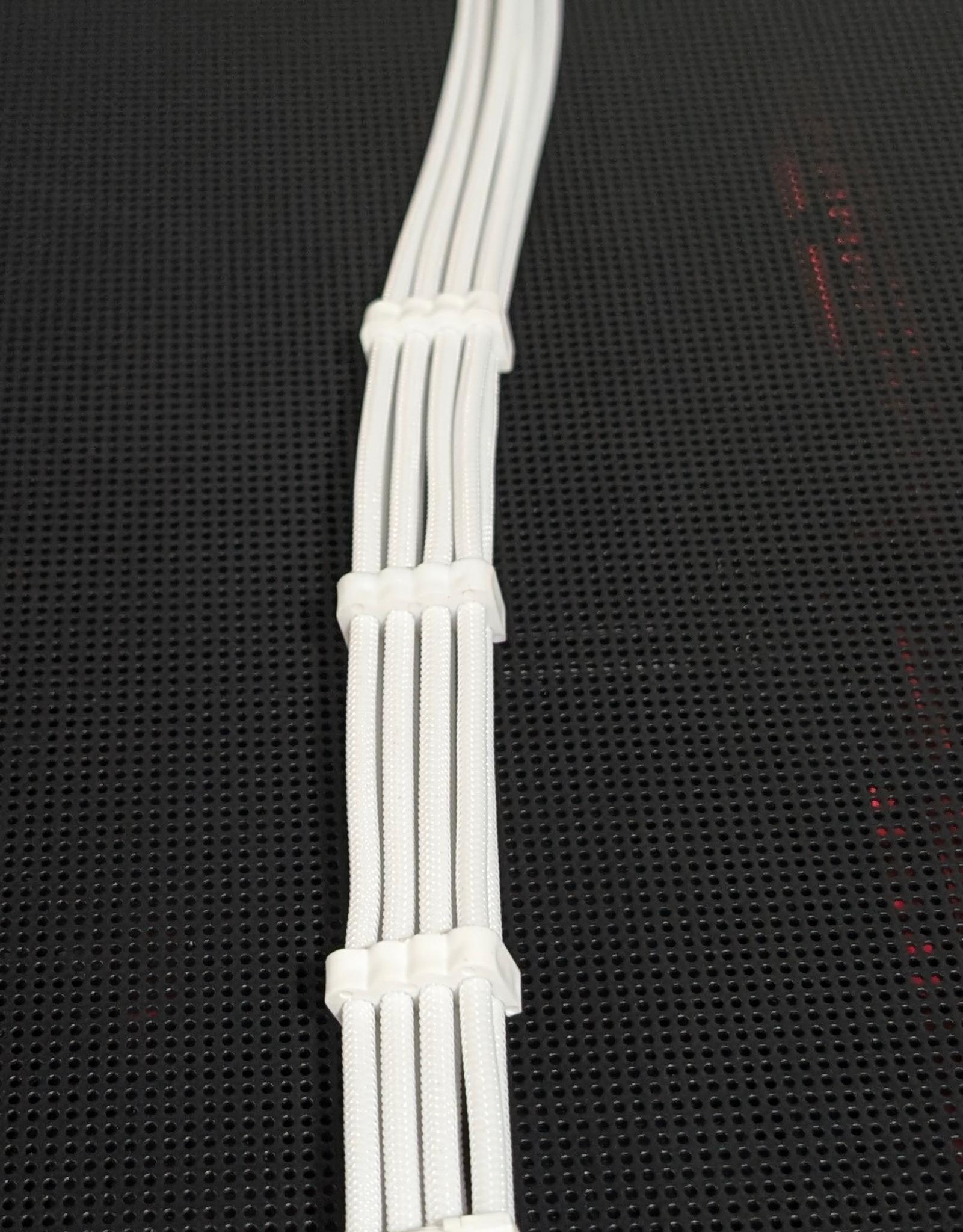 1x8 Pin PCIE White Cable Extension 16AWG