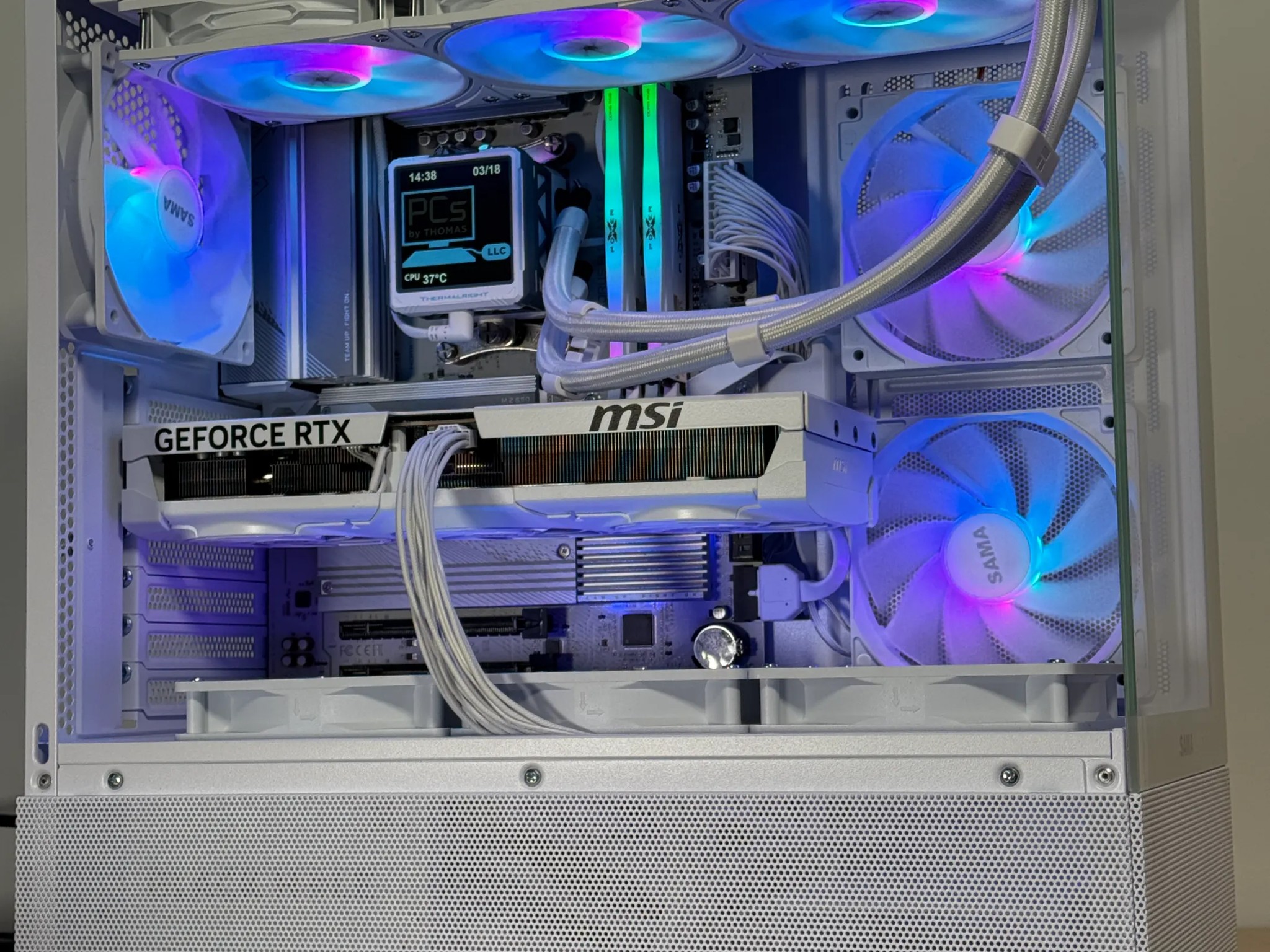 RTX 5080 Whiteout Gaming PC 9800x3d 64GB DDR5 2TB NVME SSD