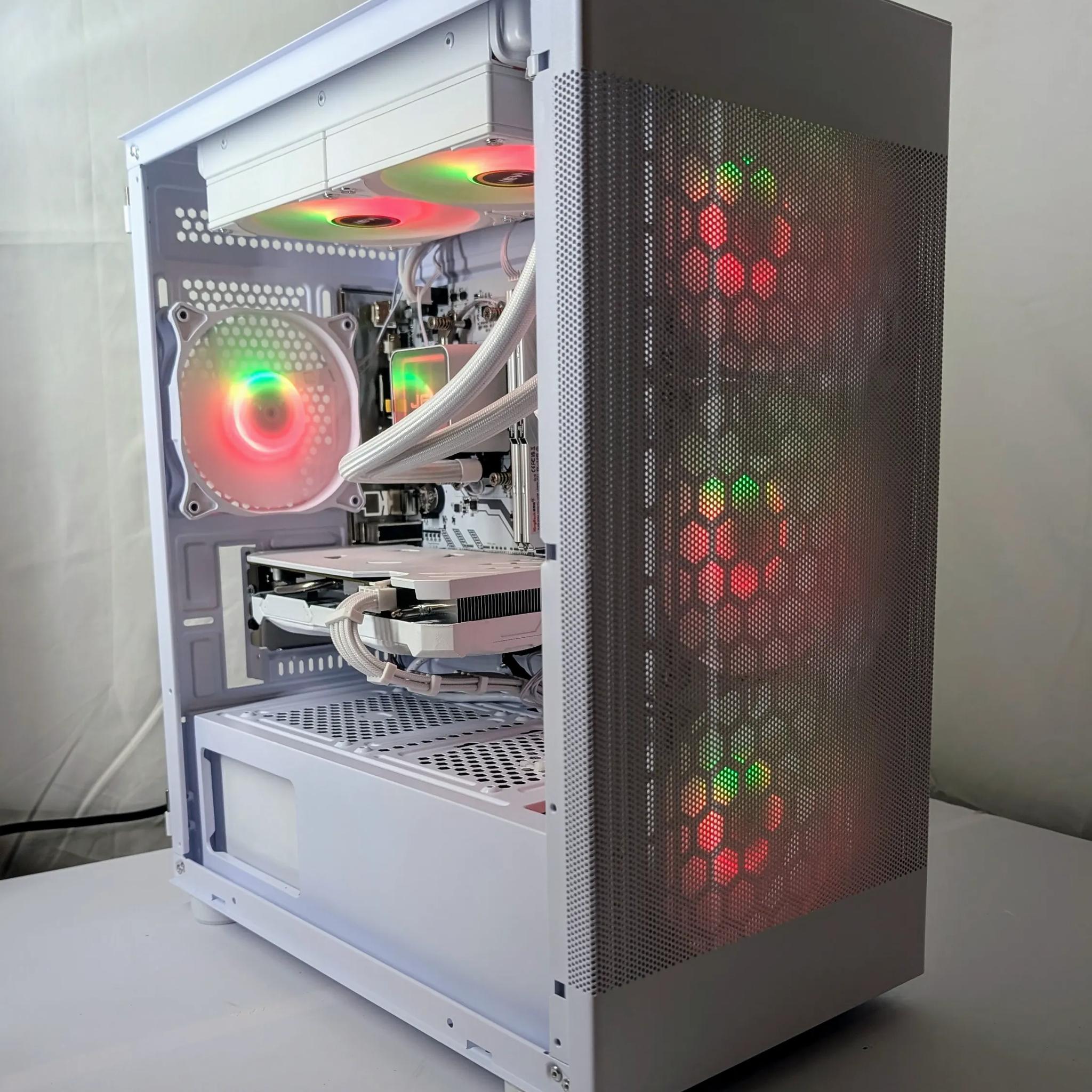 🔥 White Gaming PC – RTX 4060 | Ryzen 5 3600 | 32GB RAM | 1TB NVMe | Wi-Fi & Bluetooth 🔥