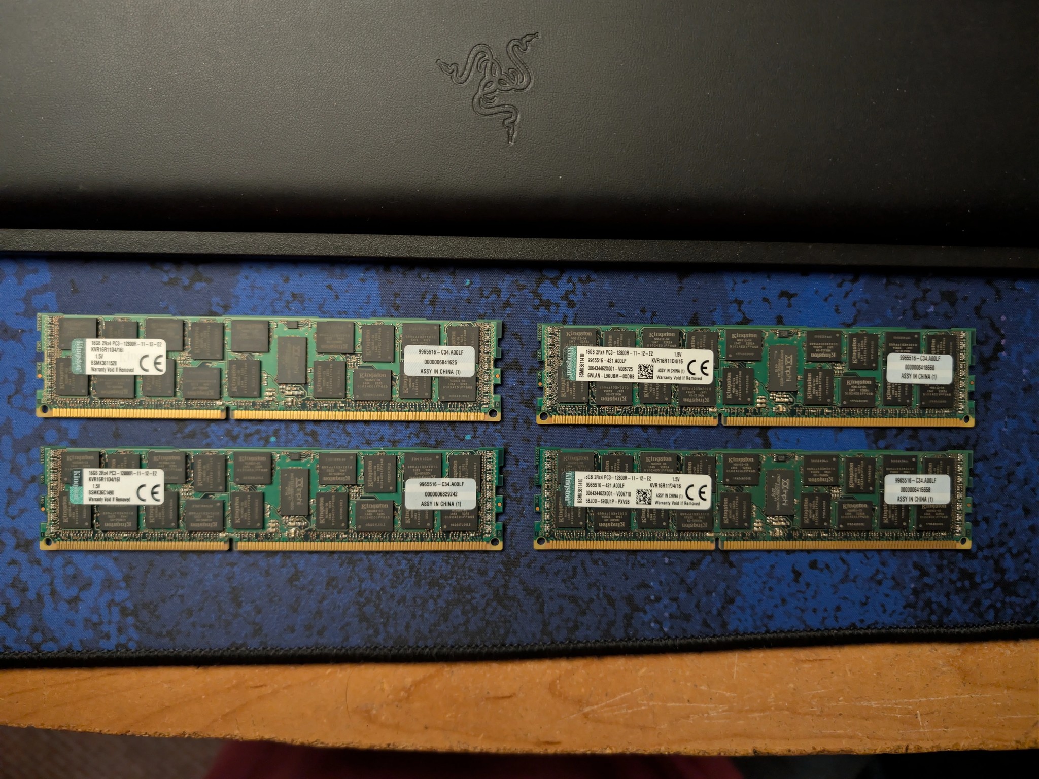 Kingston ECC DDR3 RDIMM - 4x16GB - 1600MHz
