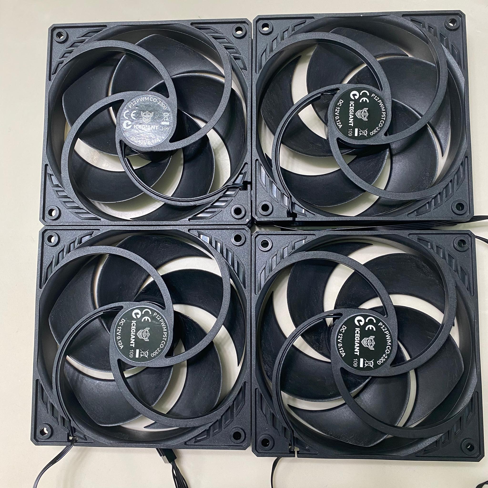 Ice Giant Modified Arctic P12 PWM Fans 120mm - 2300rpm - 4 PACK - READ DESC.