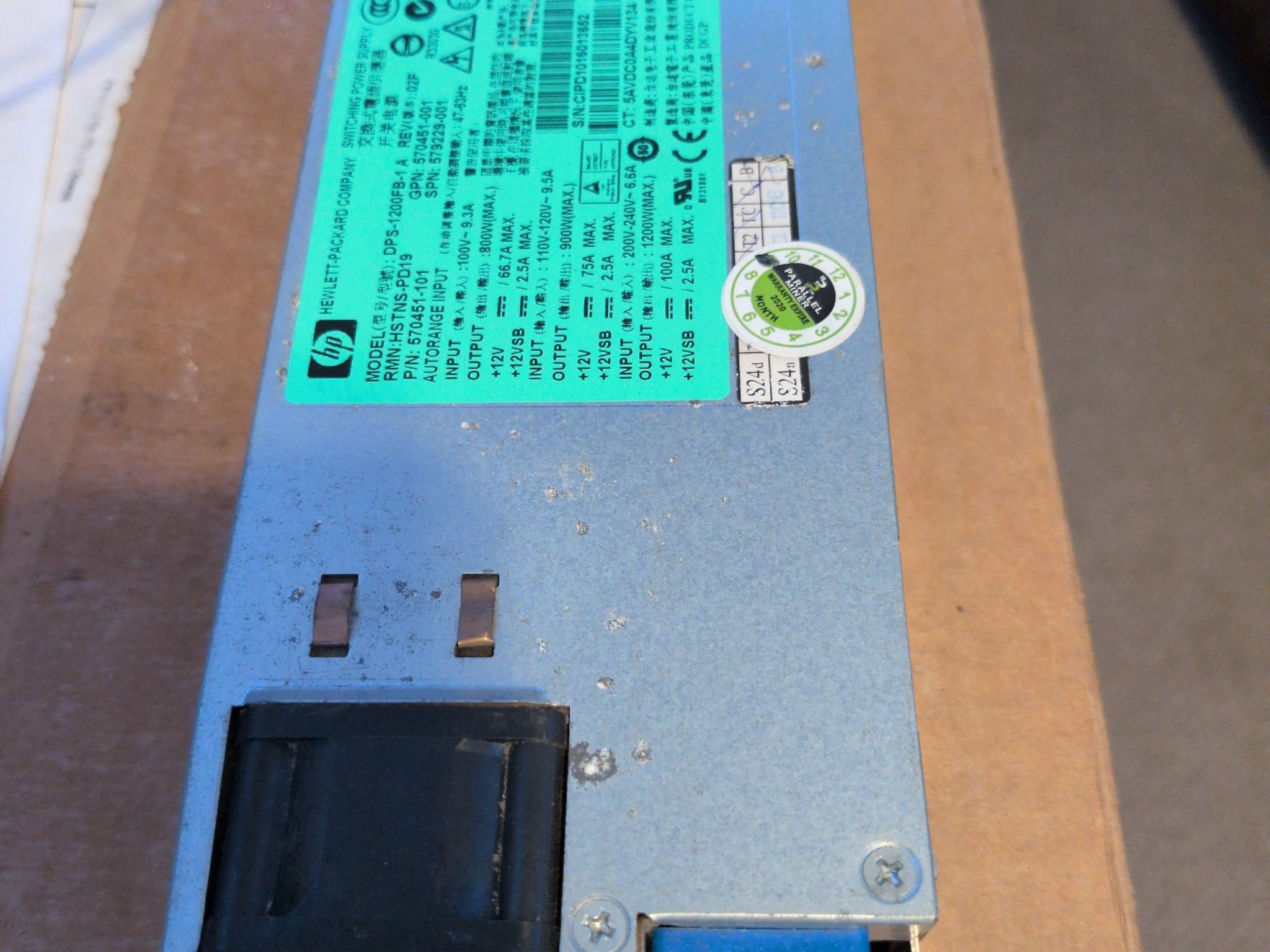 HP 1200W Server PSU DPS-1200FB Kit Breakout Board Cables - Unit 3