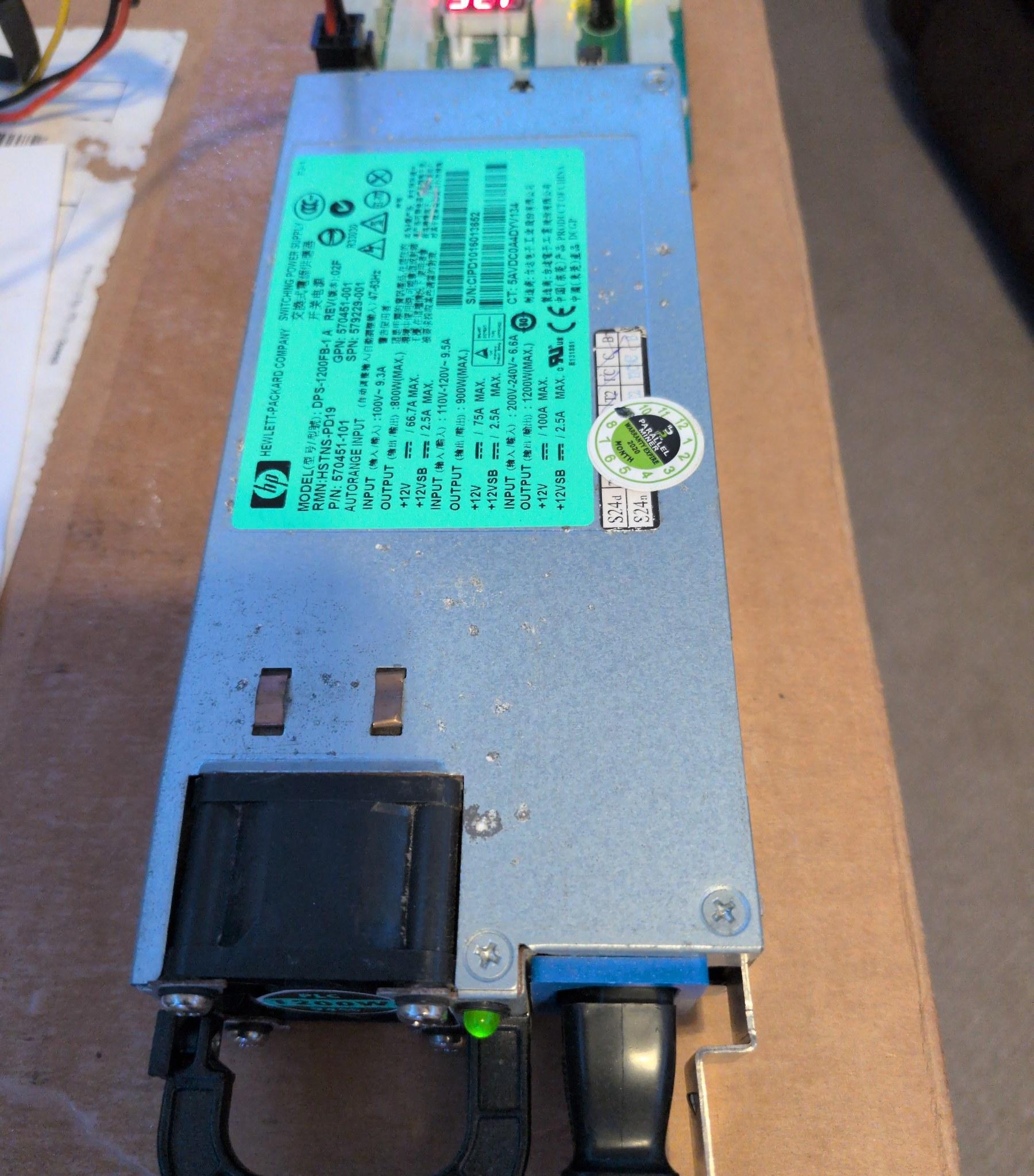 HP 1200W Server PSU DPS-1200FB Kit Breakout Board Cables - Unit 3