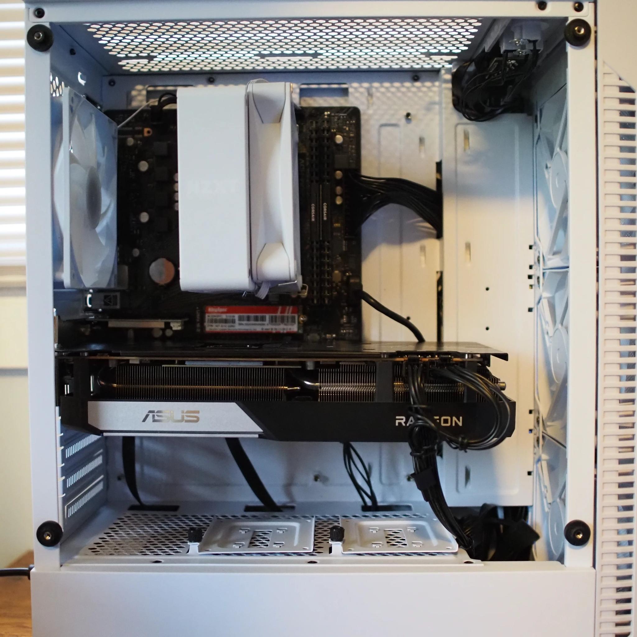 🤍 White RX 6700 XT Gaming PC | NZXT RGB Cooler | High FPS Fortnite/Warzone | WiFi