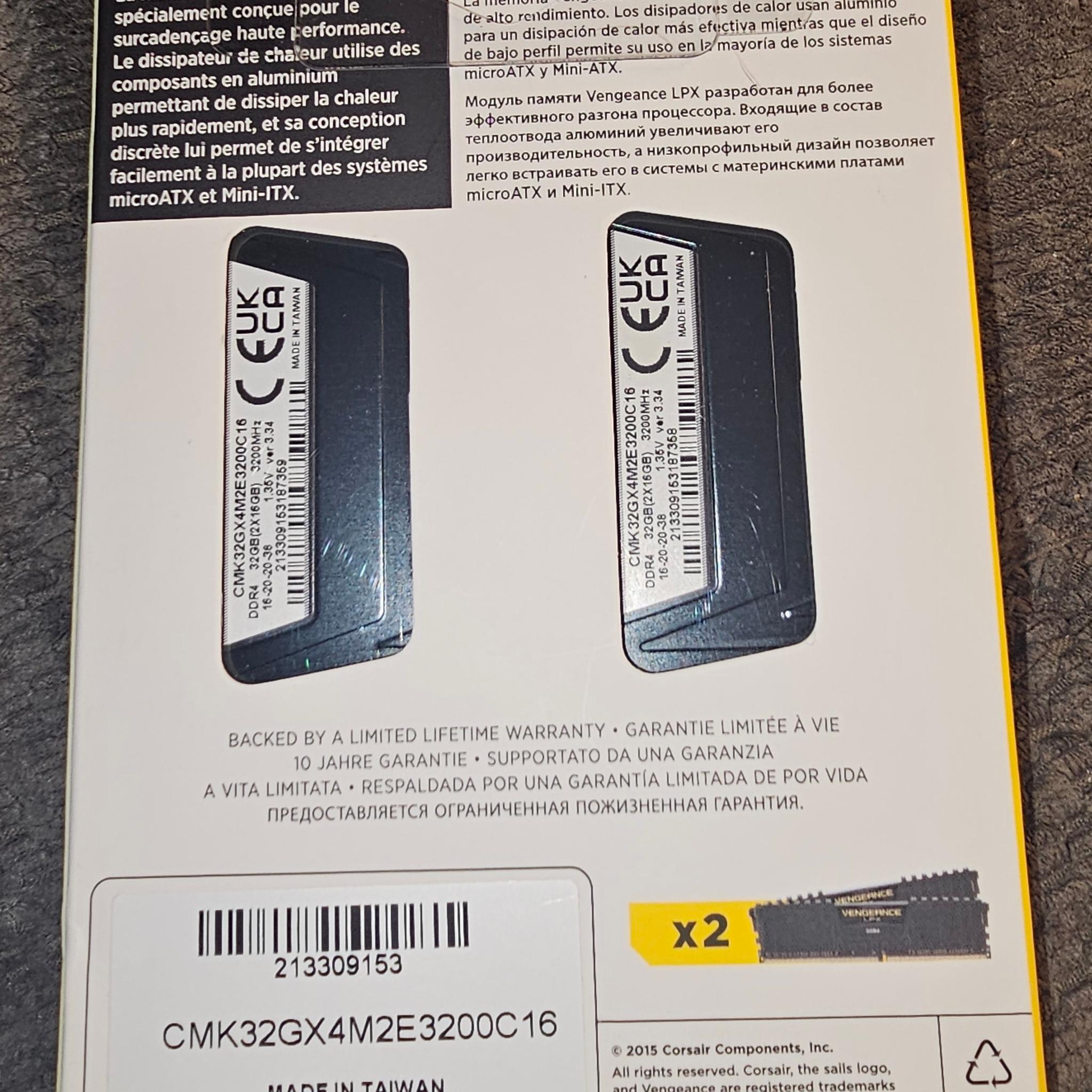 Corsair Vengeance DDR4 32 GB 3200 MHz 2x16