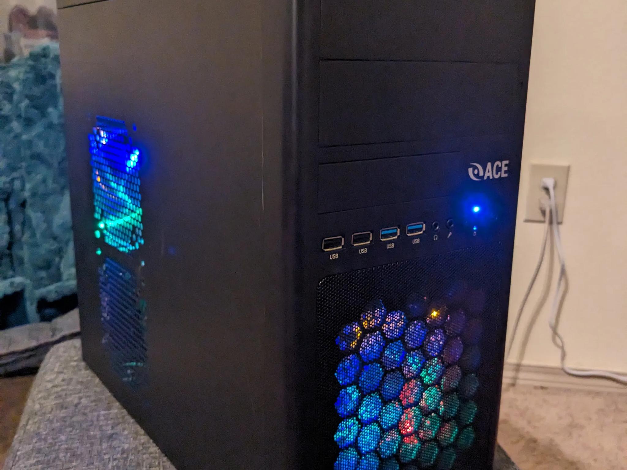 FREE SHIP || "Christmas Lights" Xeon E3 V1 (Same as i7 2nd Gen), RX 460, 480GB SSD, 16GB RAM, Win11