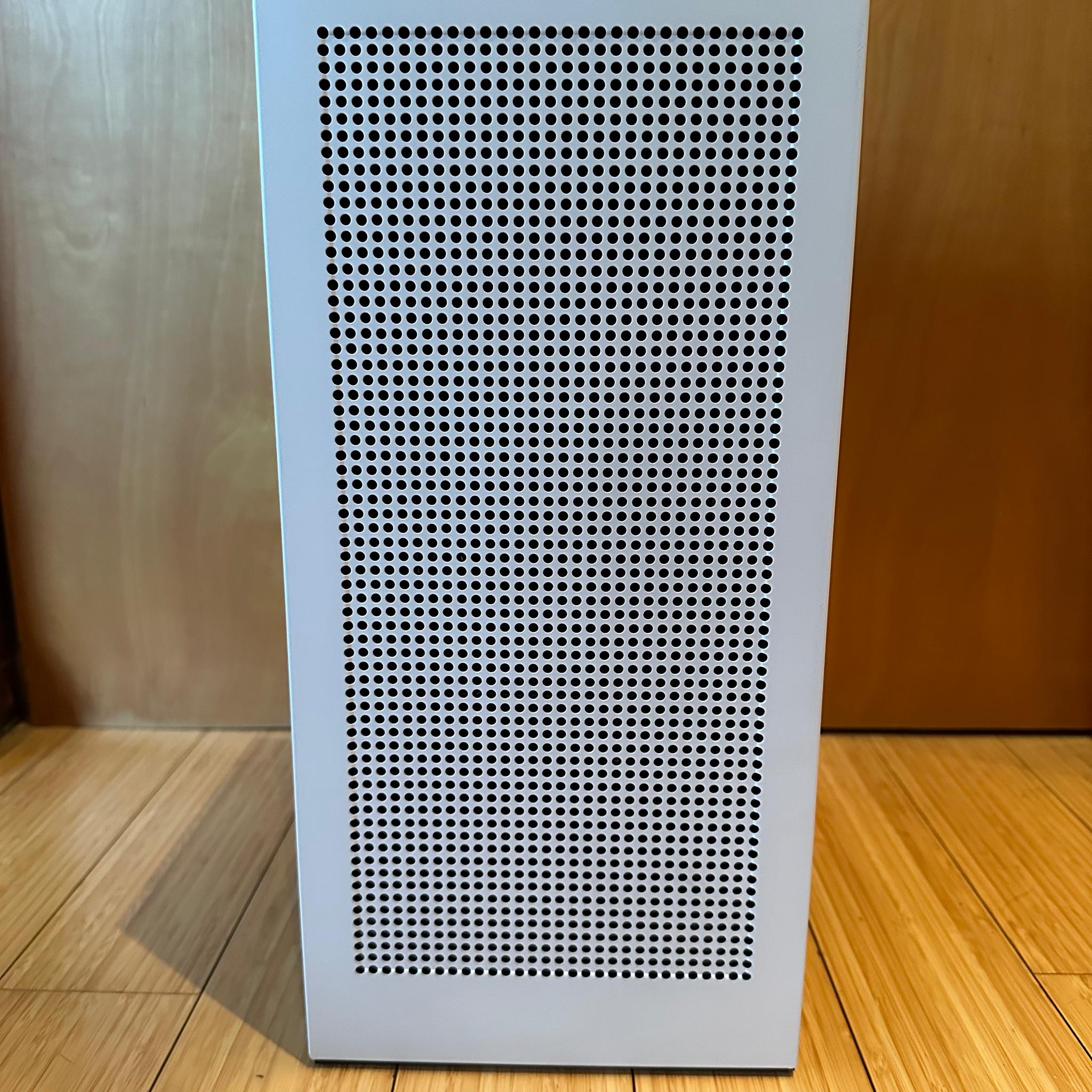 White NZXT H1 Mini ITX Case with PSU, AIO, and Riser Card (Lightly Used, In Box, Riser NOT upgraded)