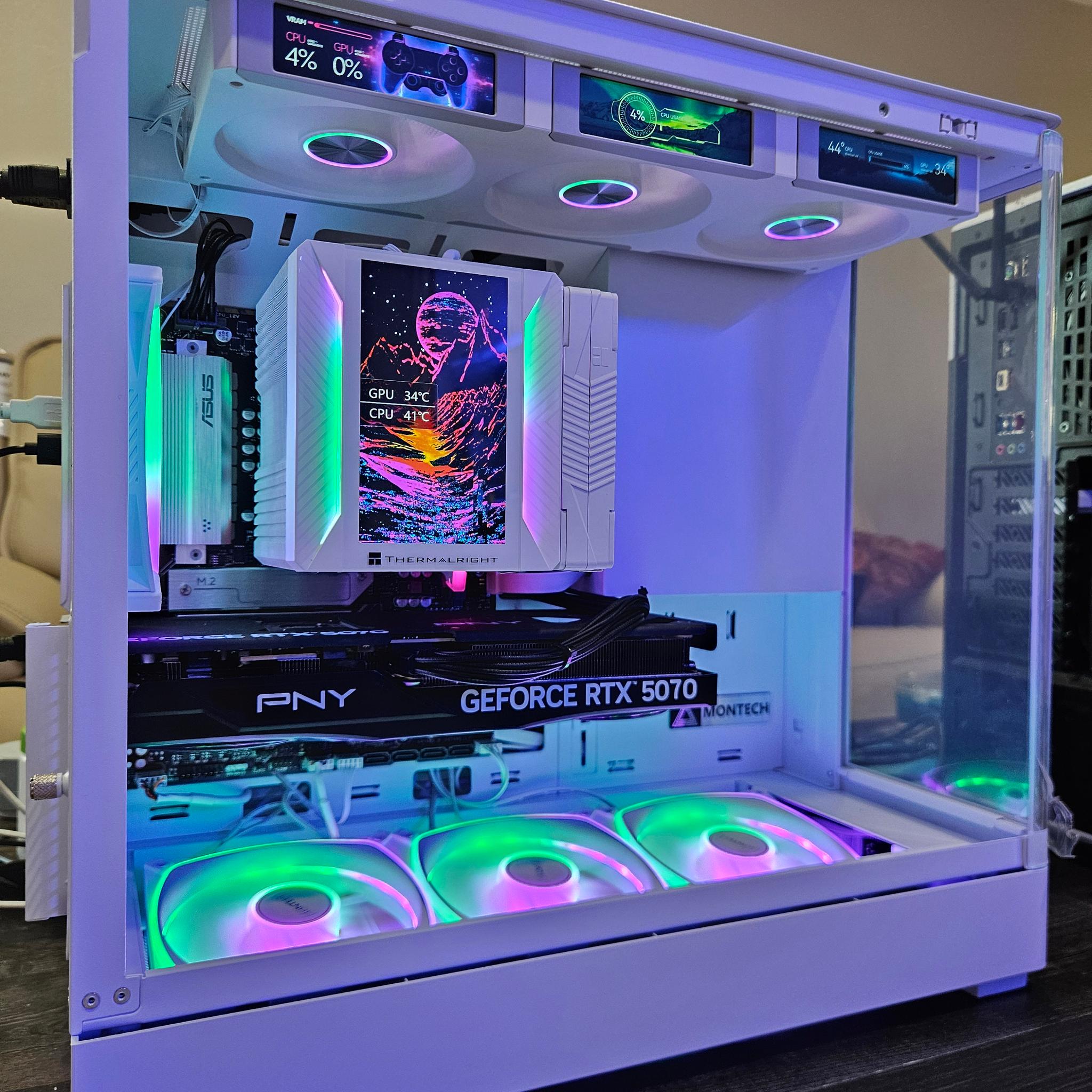 RTX 5070 Gaming PC • Ryzen 7 9700X • 1TB M.2 • Jonsbo ZC-360 • 32GB DDR5 • Clean White