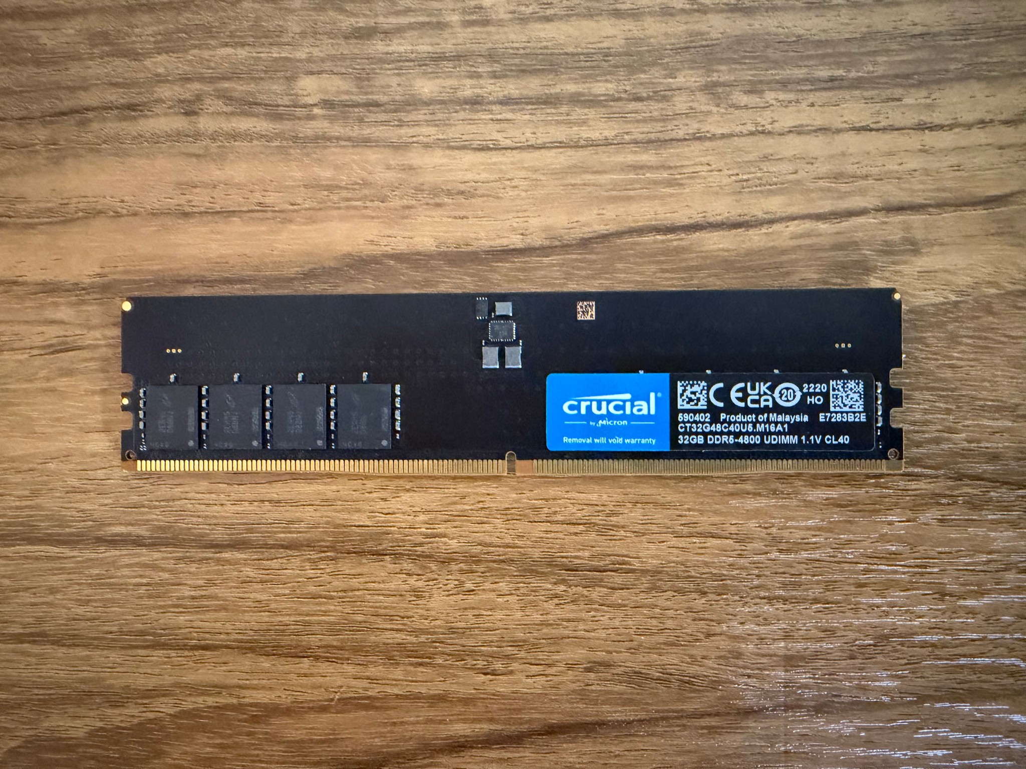 64gb (2x32gb) Crucial DDR5 4800mhz cl40