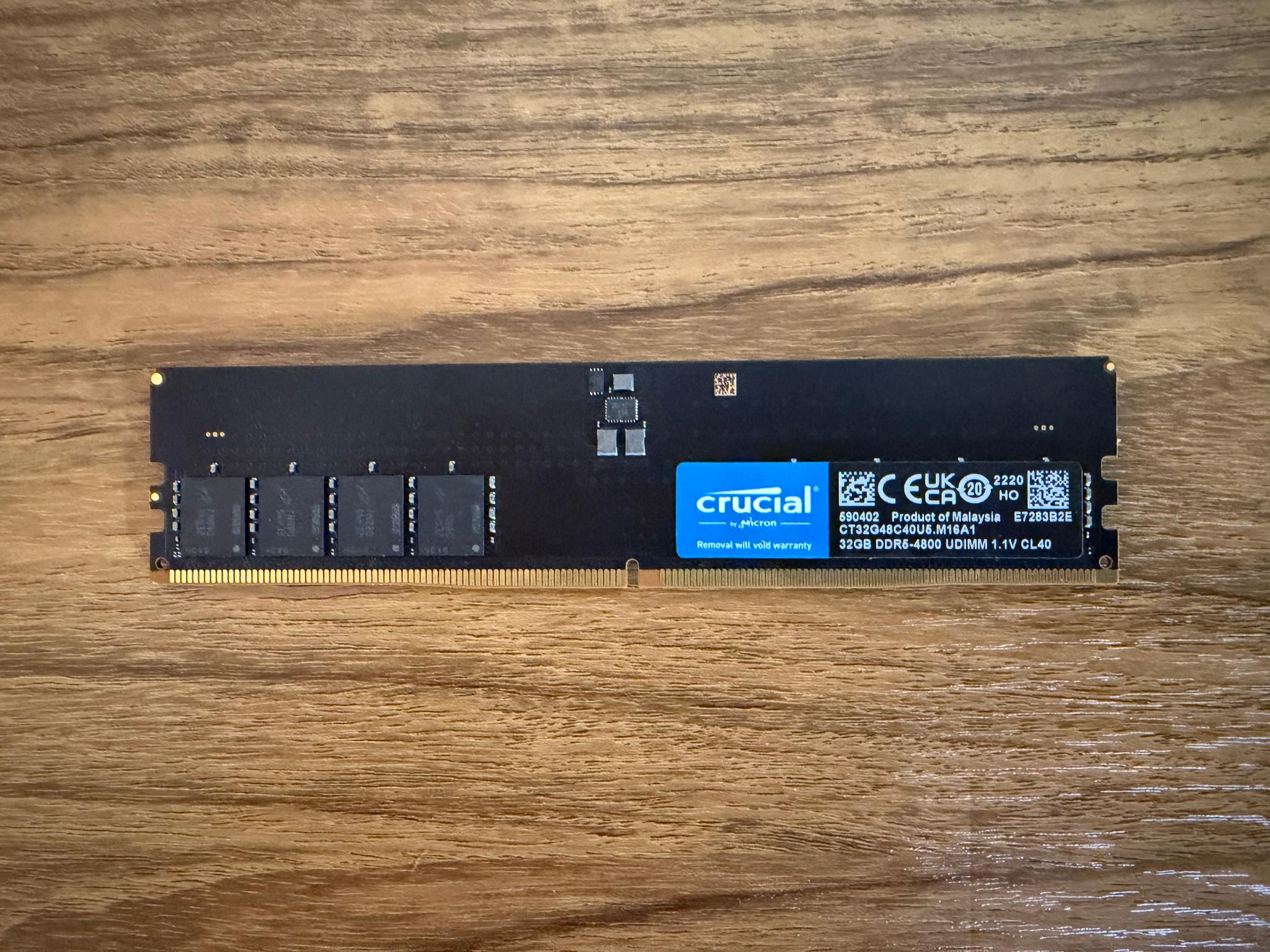 64gb (2x32gb) Crucial DDR5 4800mhz cl40