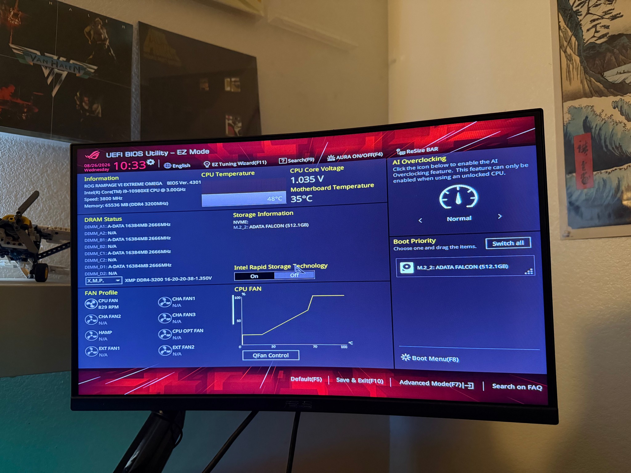 i9-10980XE + 64GB DDR4 + 500GB NVME SSD + ROG RAMPAGE VI OMEGA