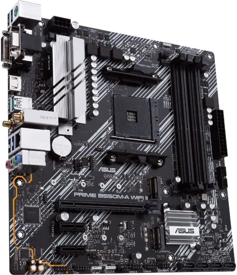 ASUS PRIME B550M-A WIFI II AMD AM4 B550 MicroATX M.2 Desktop Motherboard A