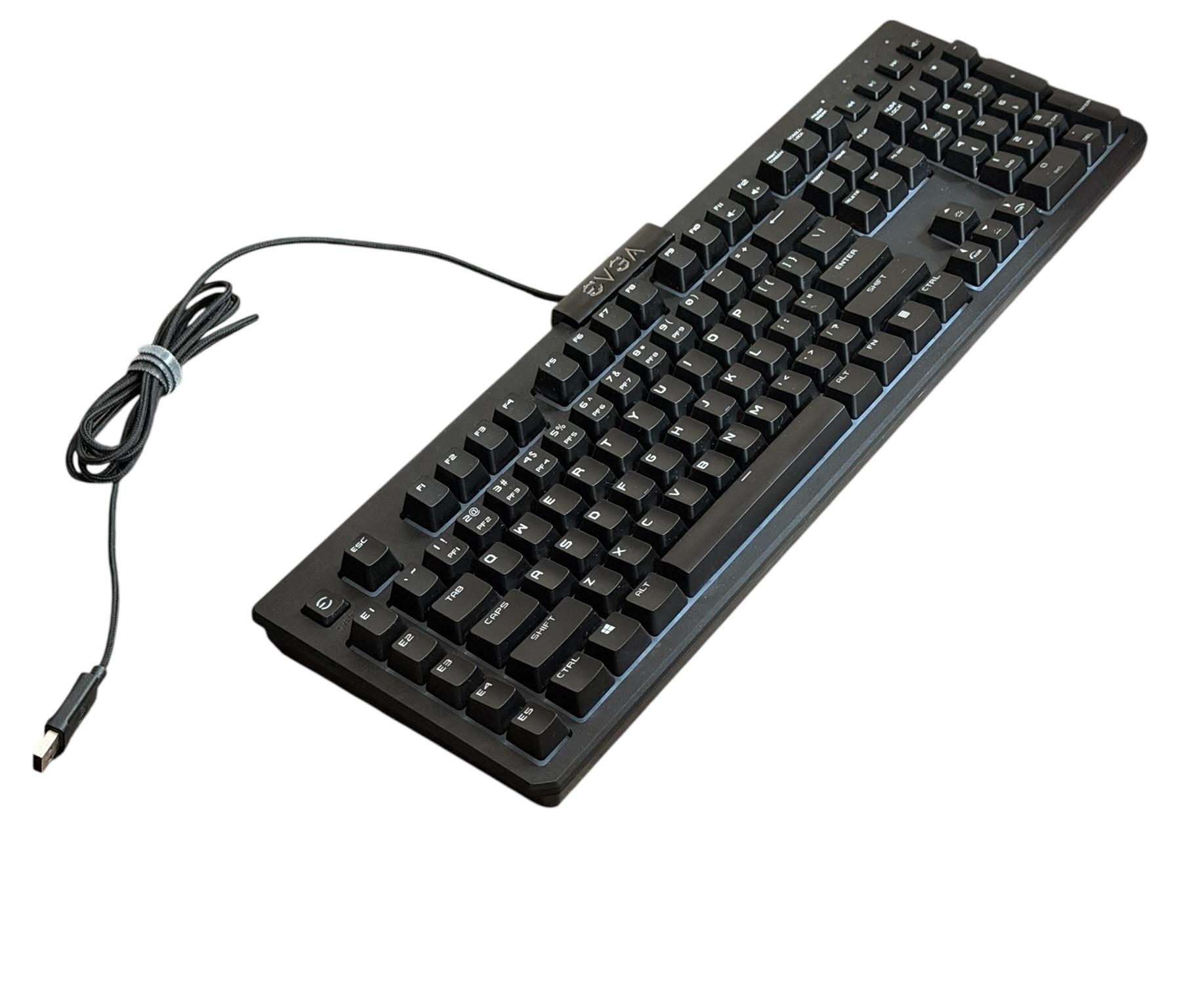 EVGA Z12 Gaming RGB Wired Mechanical Keyboard with Leather Wrist Pad