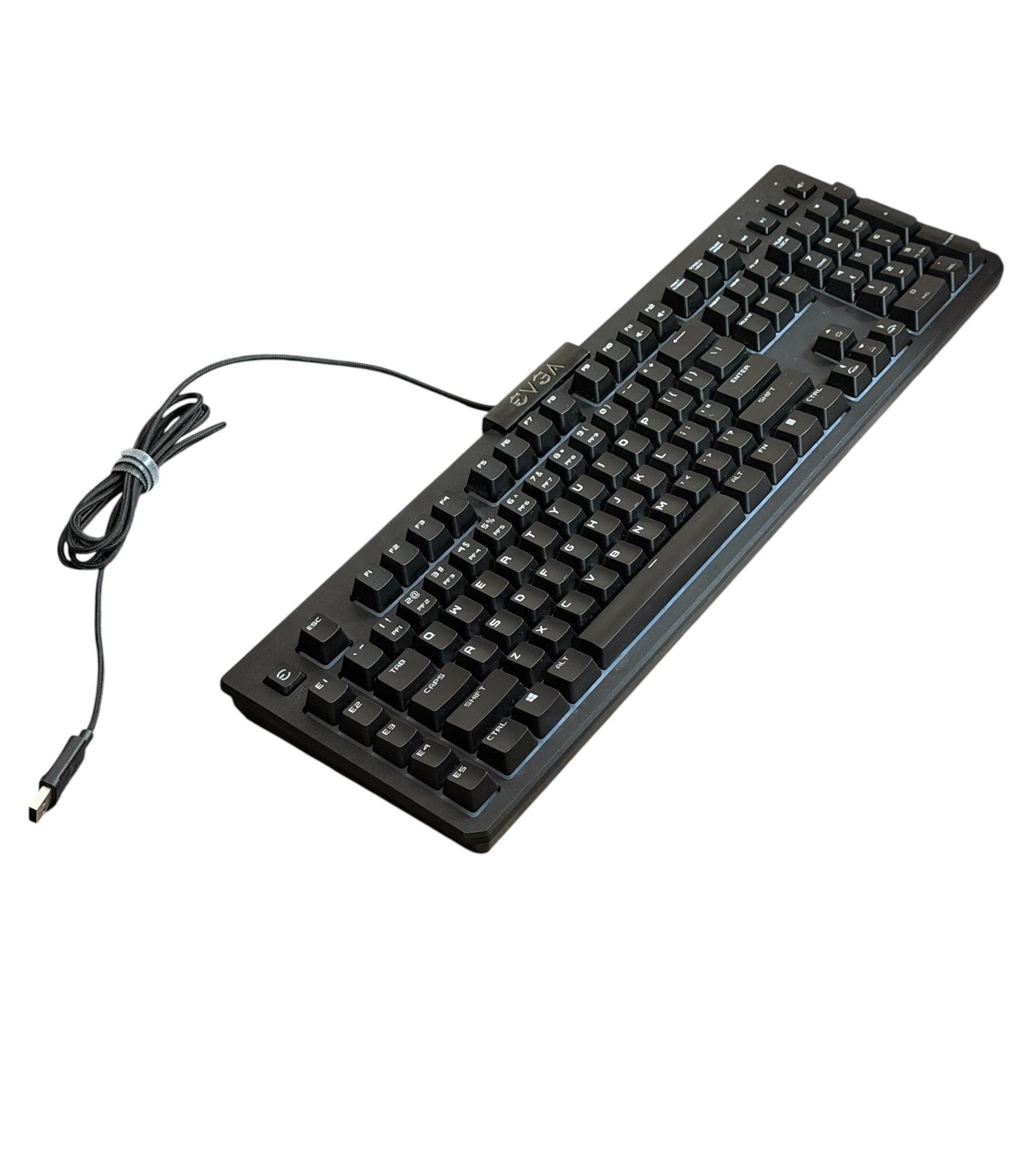 EVGA Z12 Gaming RGB Wired Mechanical Keyboard with Leather Wrist Pad