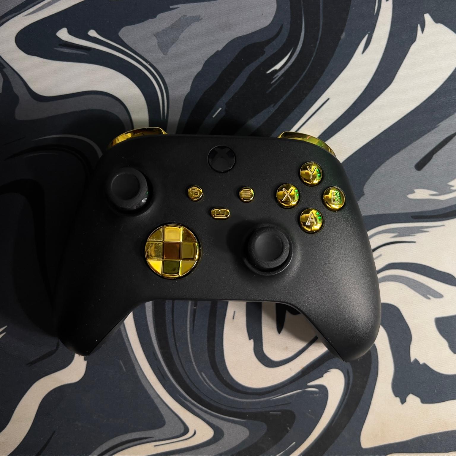 Black & Gold Xbox Series X Custom Modded Controller – MZ Titan 2.0 FPS Pack + Aim & Recoil