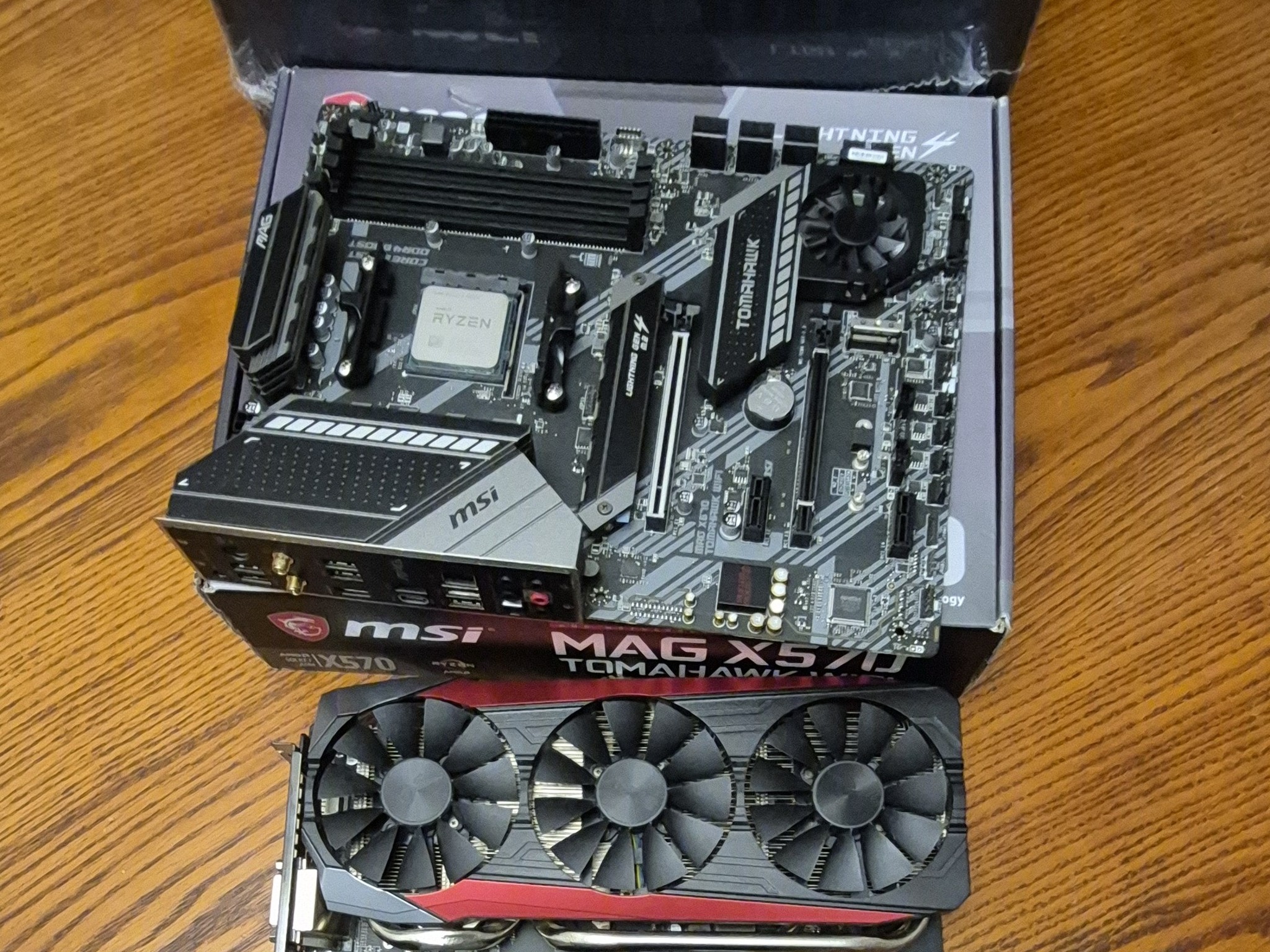 Pre-Owned  MSI X570 Tomahawk, Ryzen 9 5950X, New ARGB ICEMOON Liquid Cooler, 32GB RAM, ASUS 8GB VC
