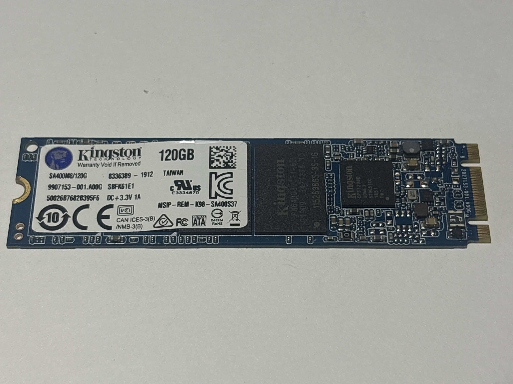 Kingston A400 120GB SATA SSD Tested Working 90% Health