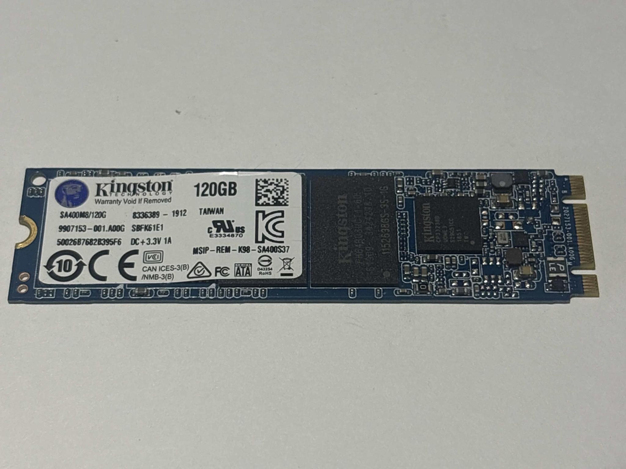 Kingston A400 120GB SATA SSD Tested Working 90% Health